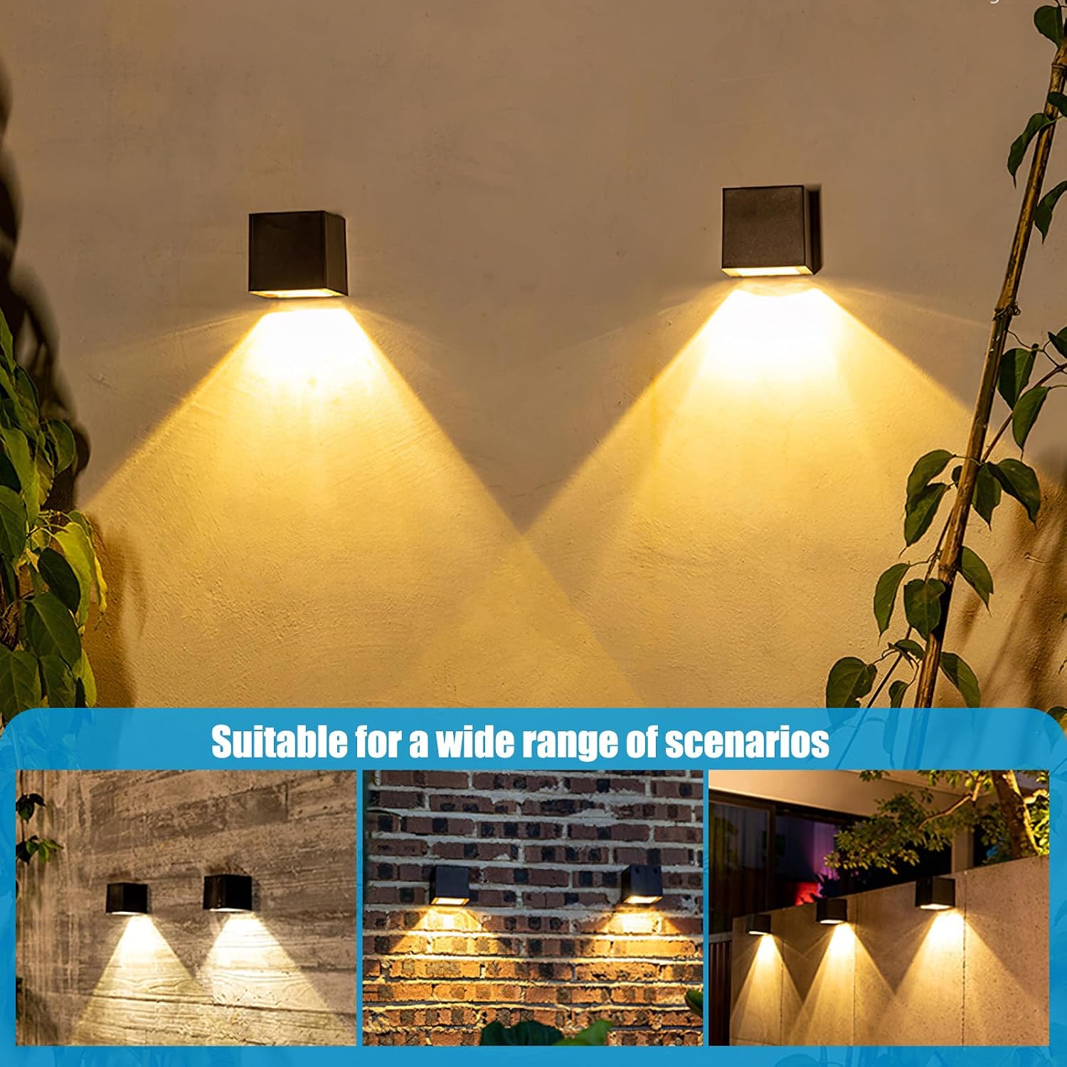 Detalle 2 de YUNYODA Solar Wall Lights 4 Pack 1200mAh