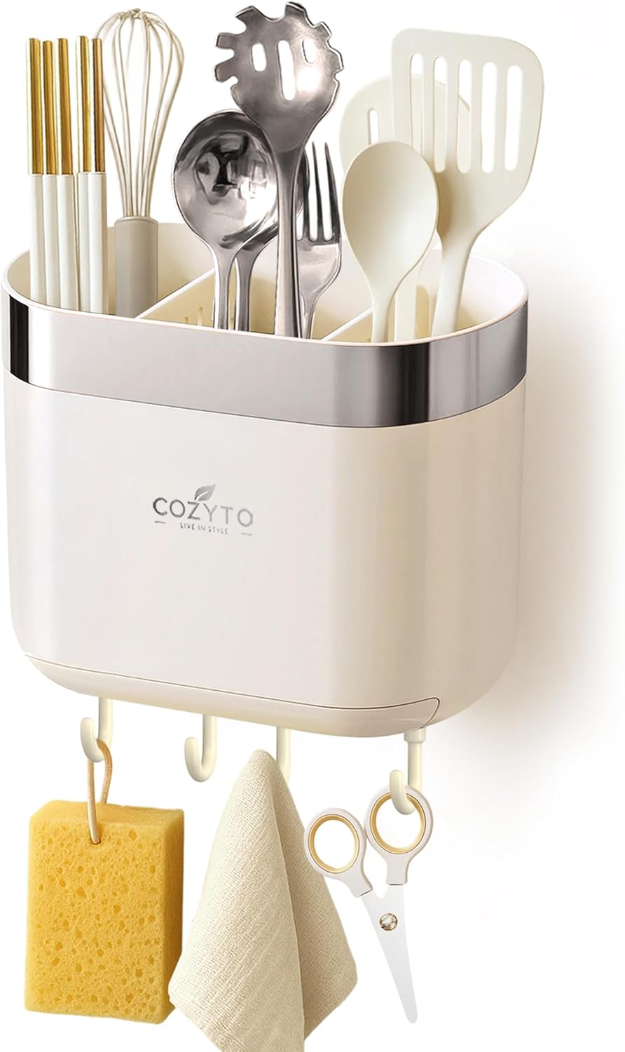 Detalle de COZYTO Wall-Mounted Utensil Holder in BPA-Free ABS
