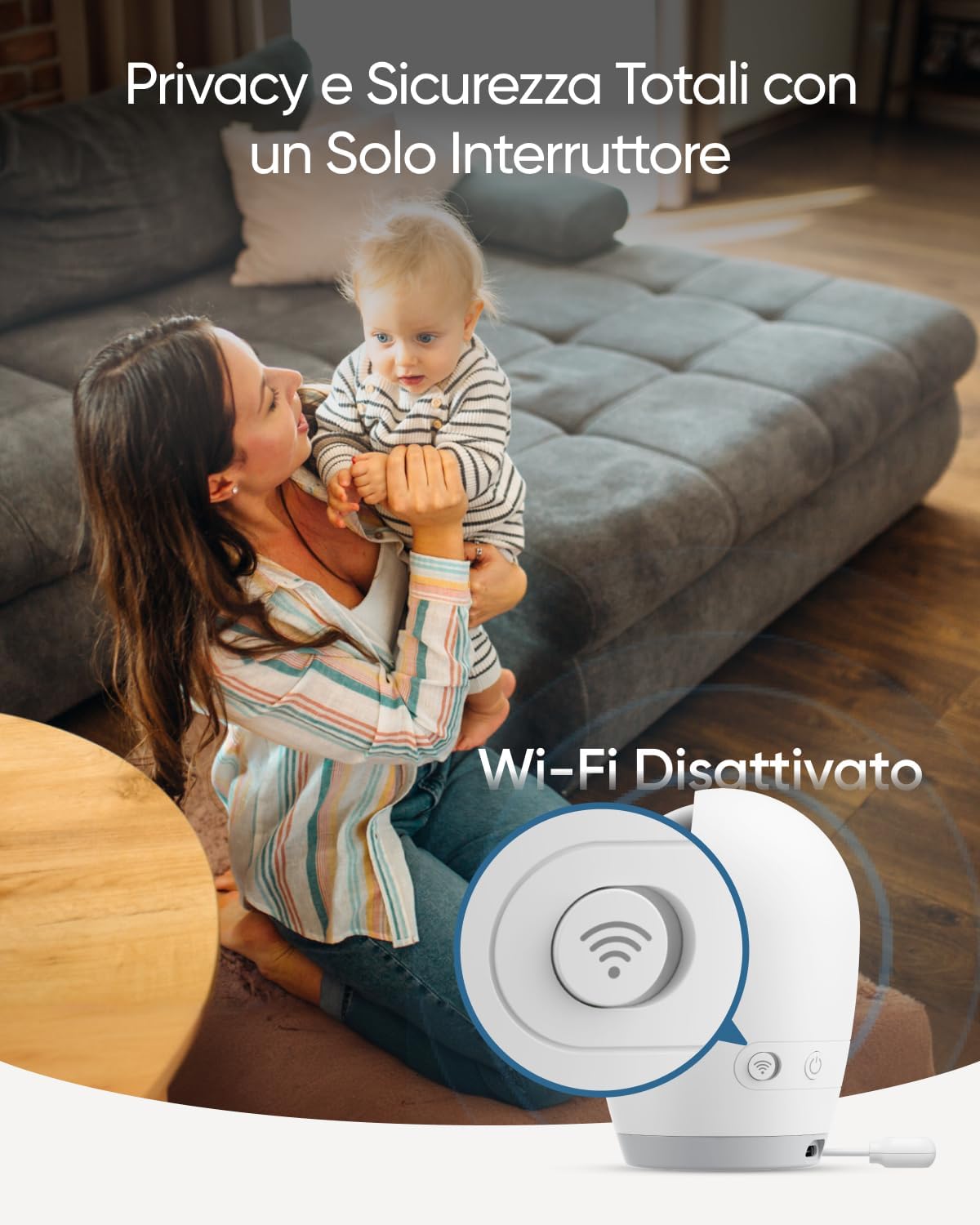 Detalle 2 de eufy Security E21 Monitor Bambino 4K UHD con schermo 5" e batteria, Wi‑Fi o connessione locale