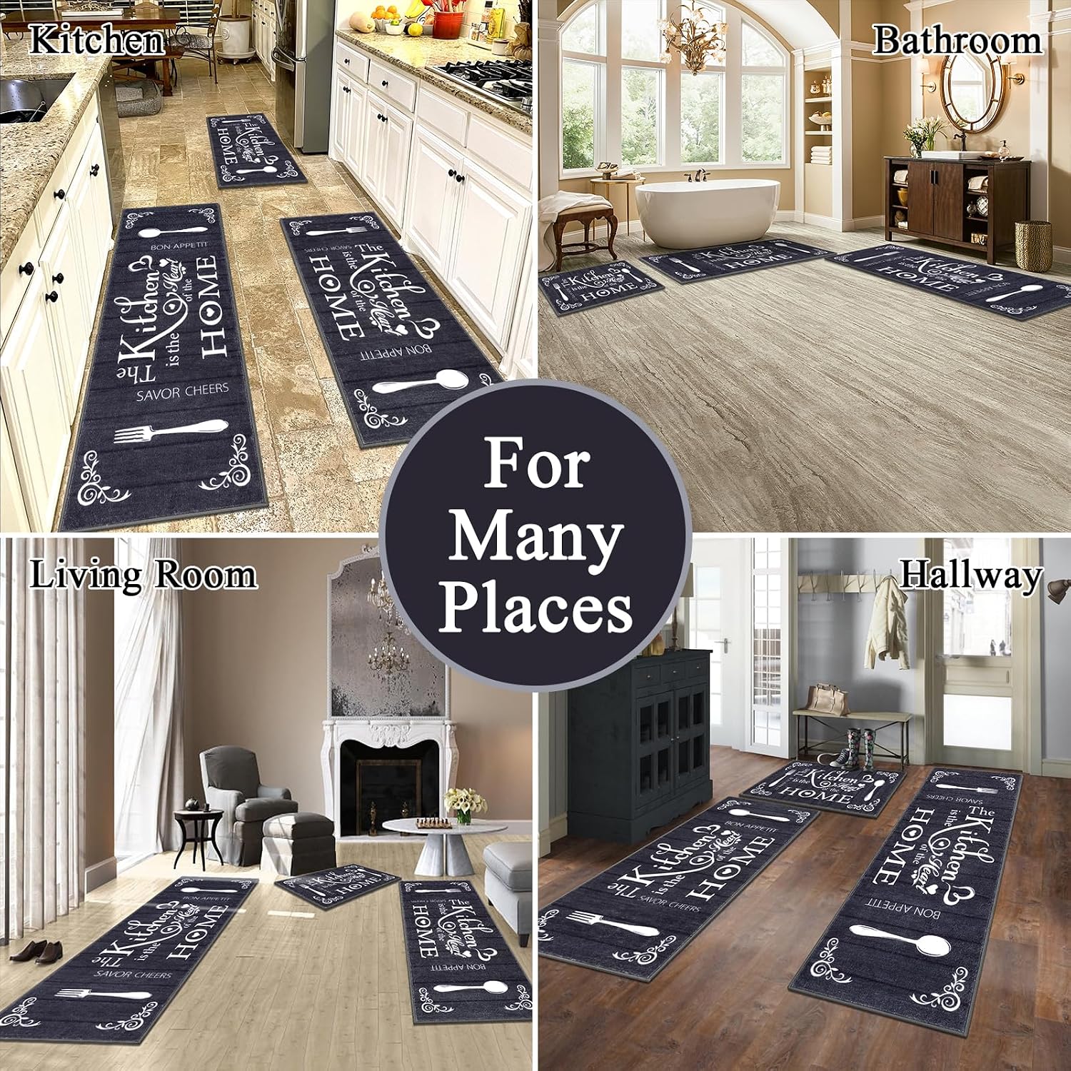 Thumbnail 2 de Vaukki Boho Kitchen Rug Sets 3 Pieces