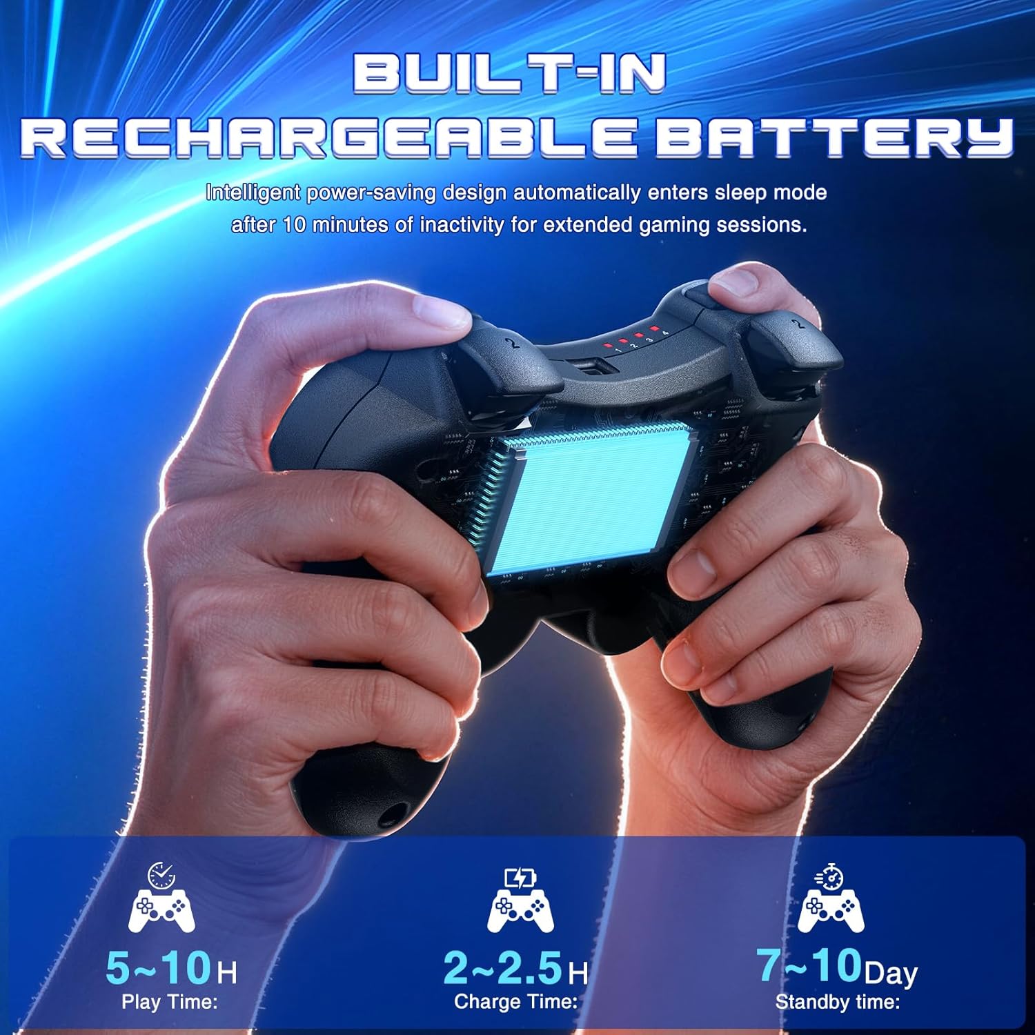 Thumbnail 3 de Sefitopher Wireless Controller for PS3 – Bluetooth Gamepad with DualShock Feel and USB Charging Cable