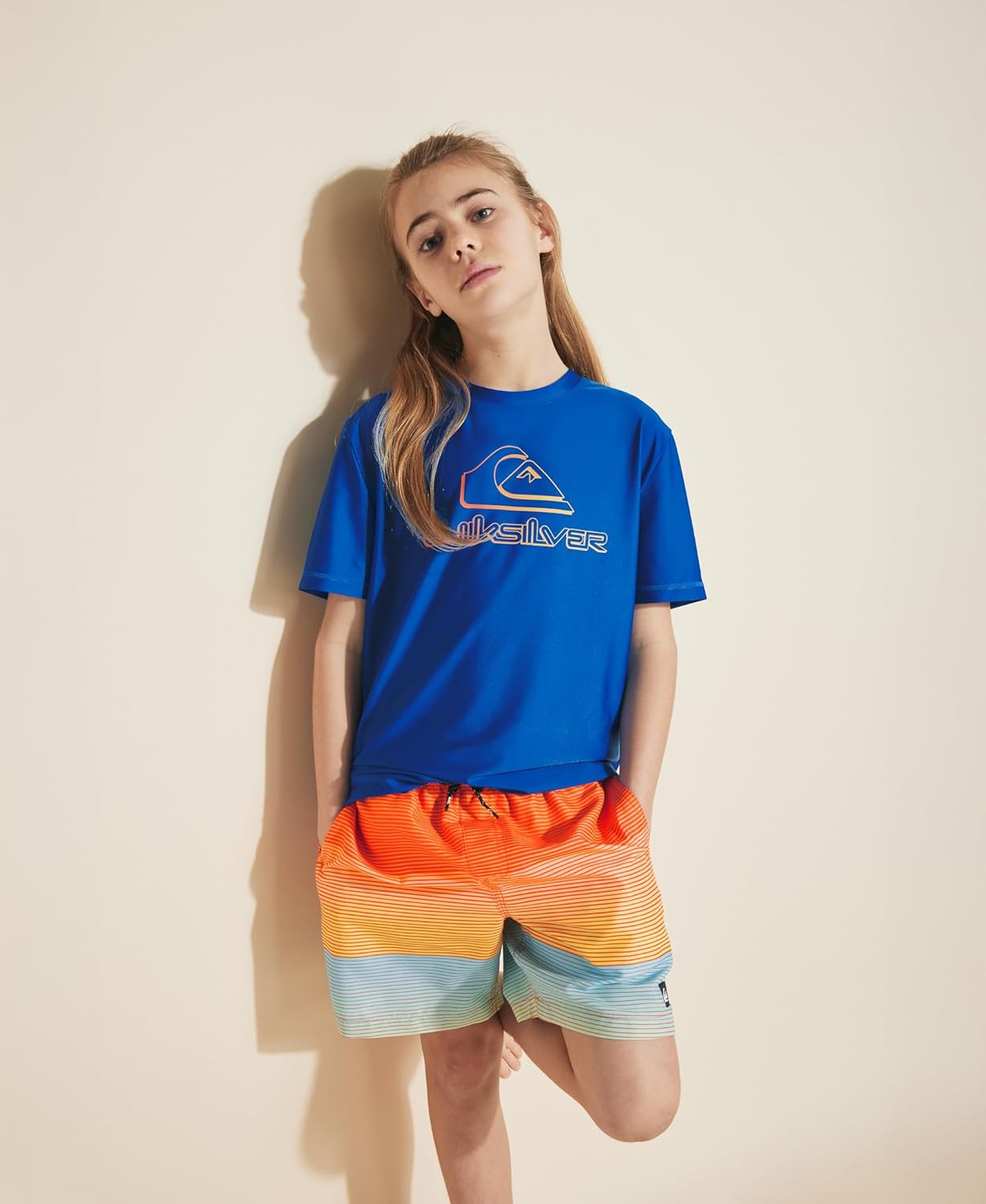 Detalle de Quiksilver Boys' Short Sleeve Rashguard Surf Shirt with UPF 50+ Sun Protection