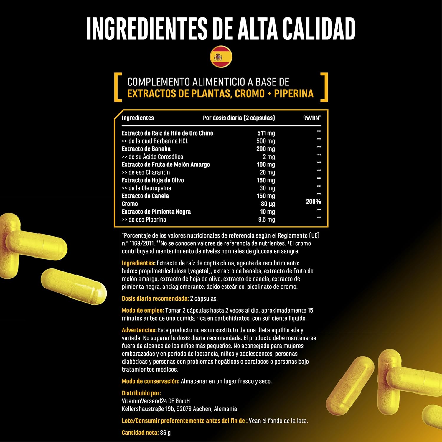 Thumbnail 5 de Complejo de berberina HCL alta dosis Gluco Support