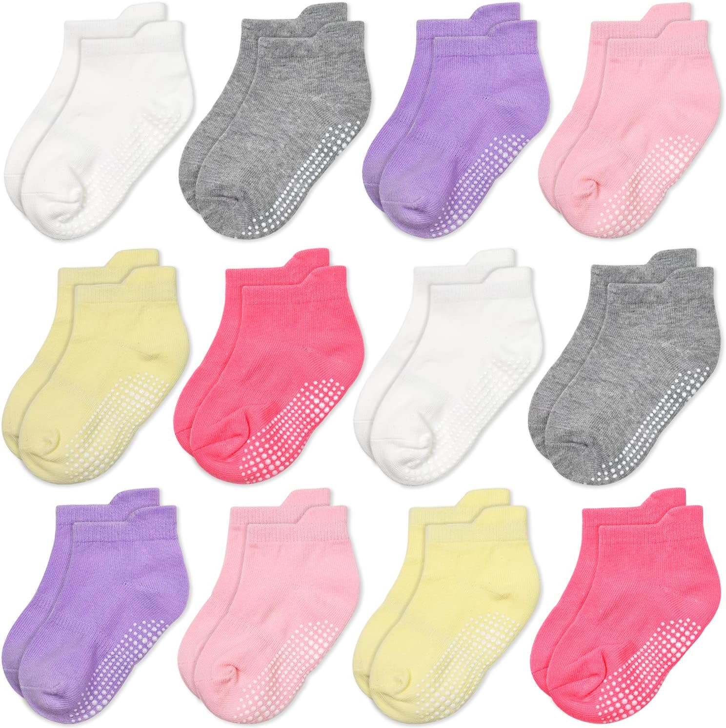 Detalle de GRPSKCOS Stoppersocken Kinder – 12 Paar Rutschsocken für Babys und Kleinkinder von 6–7 Jahren