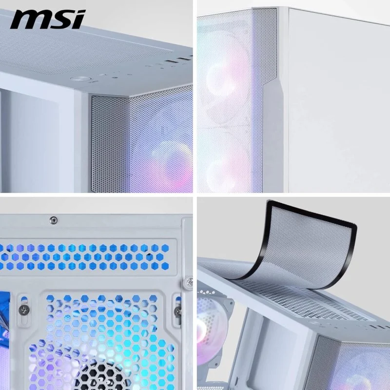 Thumbnail 3 de MSI MAG FORGE M100R caja mATX blanca con ARGB