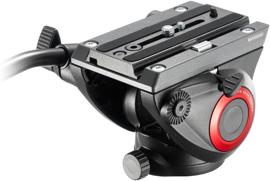 Detalle de Manfrotto MVH500AH Rotule Vidéo Noir Mini Pro avec Plaque de Base