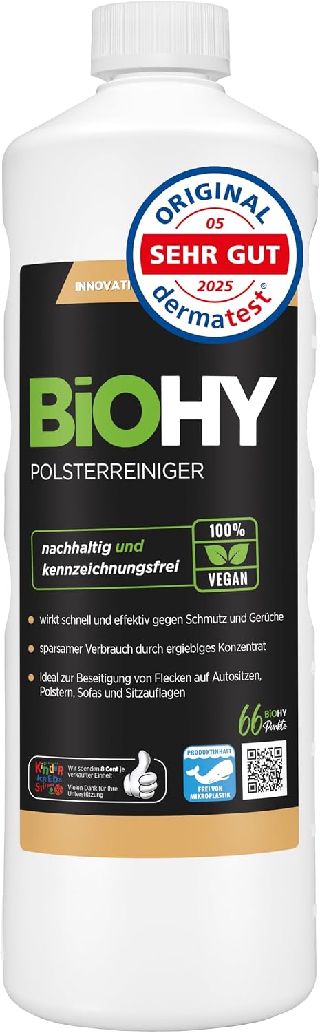 Detalle de BiOHY Spezial Polsterreiniger 1 l Konzentrat für Polster 🧽