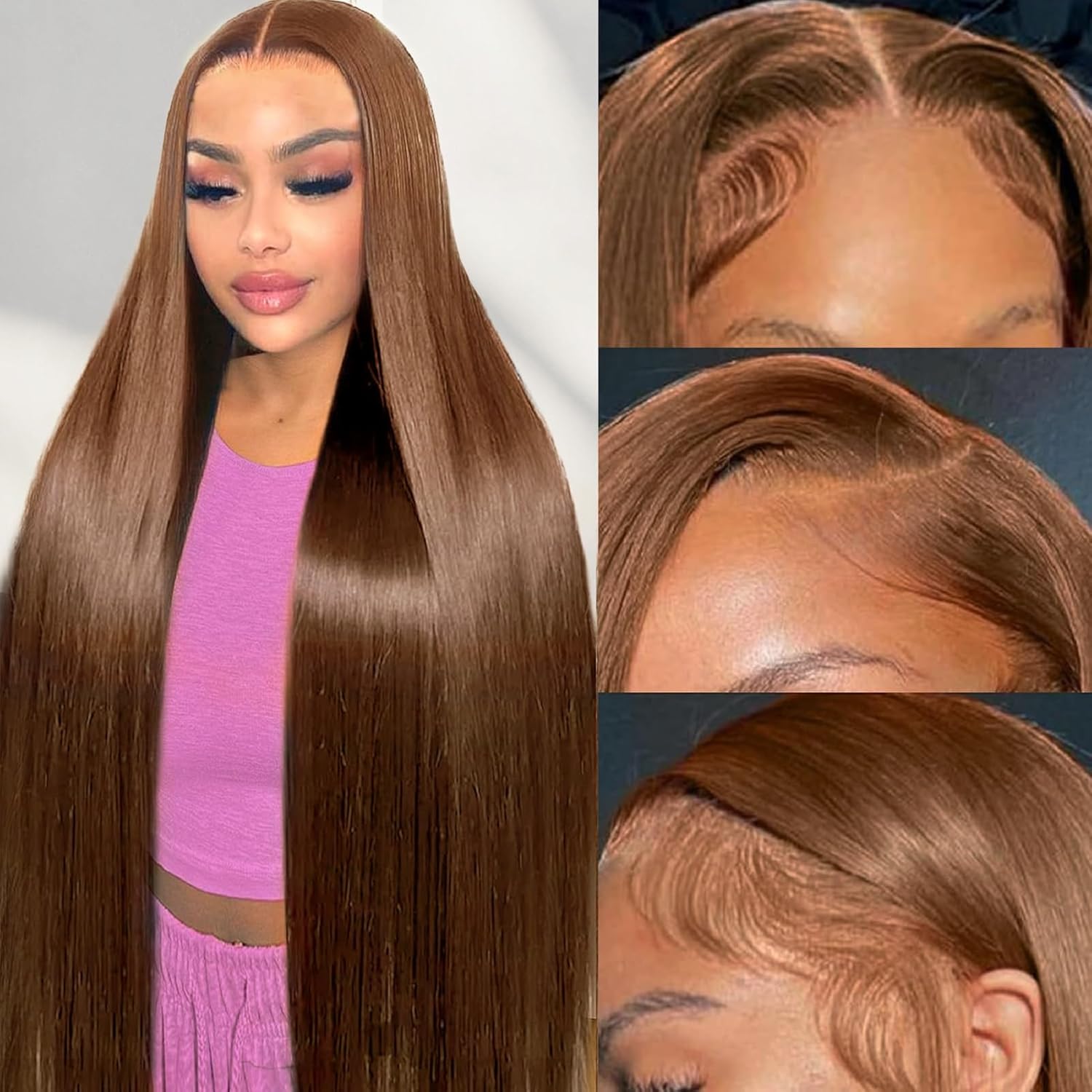Cypha 28 Inch Chocolate Brown lace wig