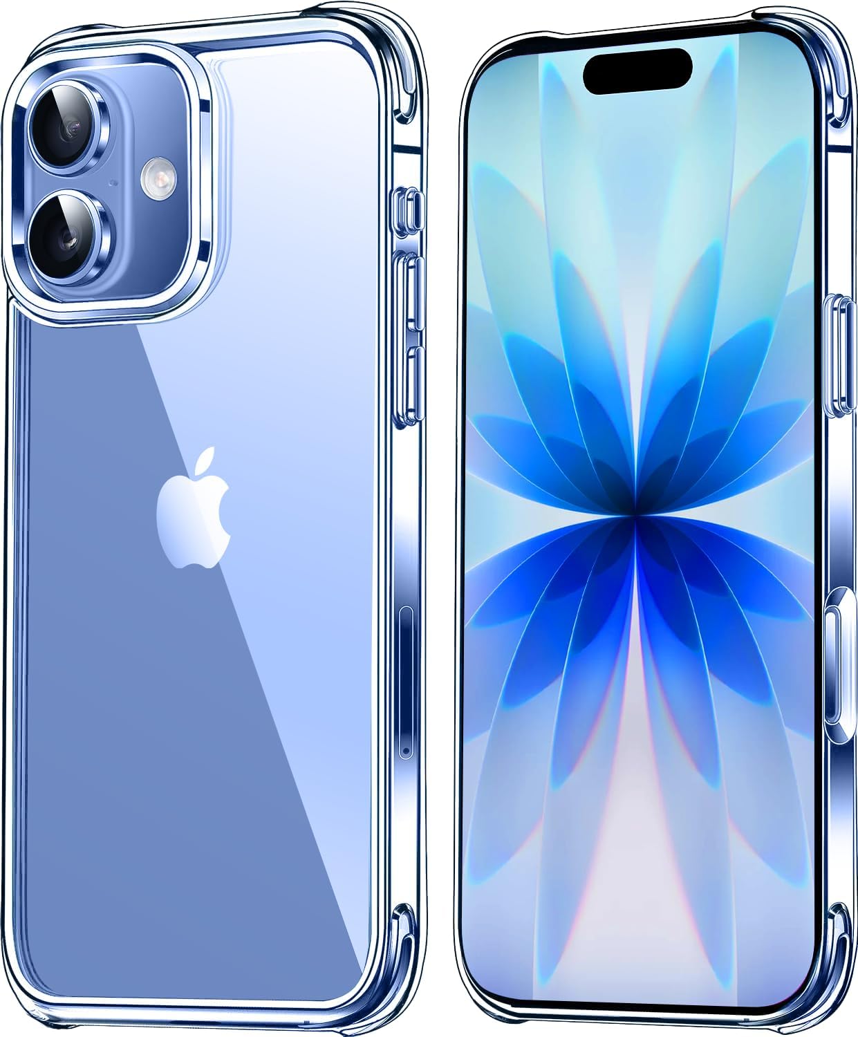 Detalle de Mkeke Clear iPhone 17 Case — Not-Yellowing, Military-Grade Drop Protection