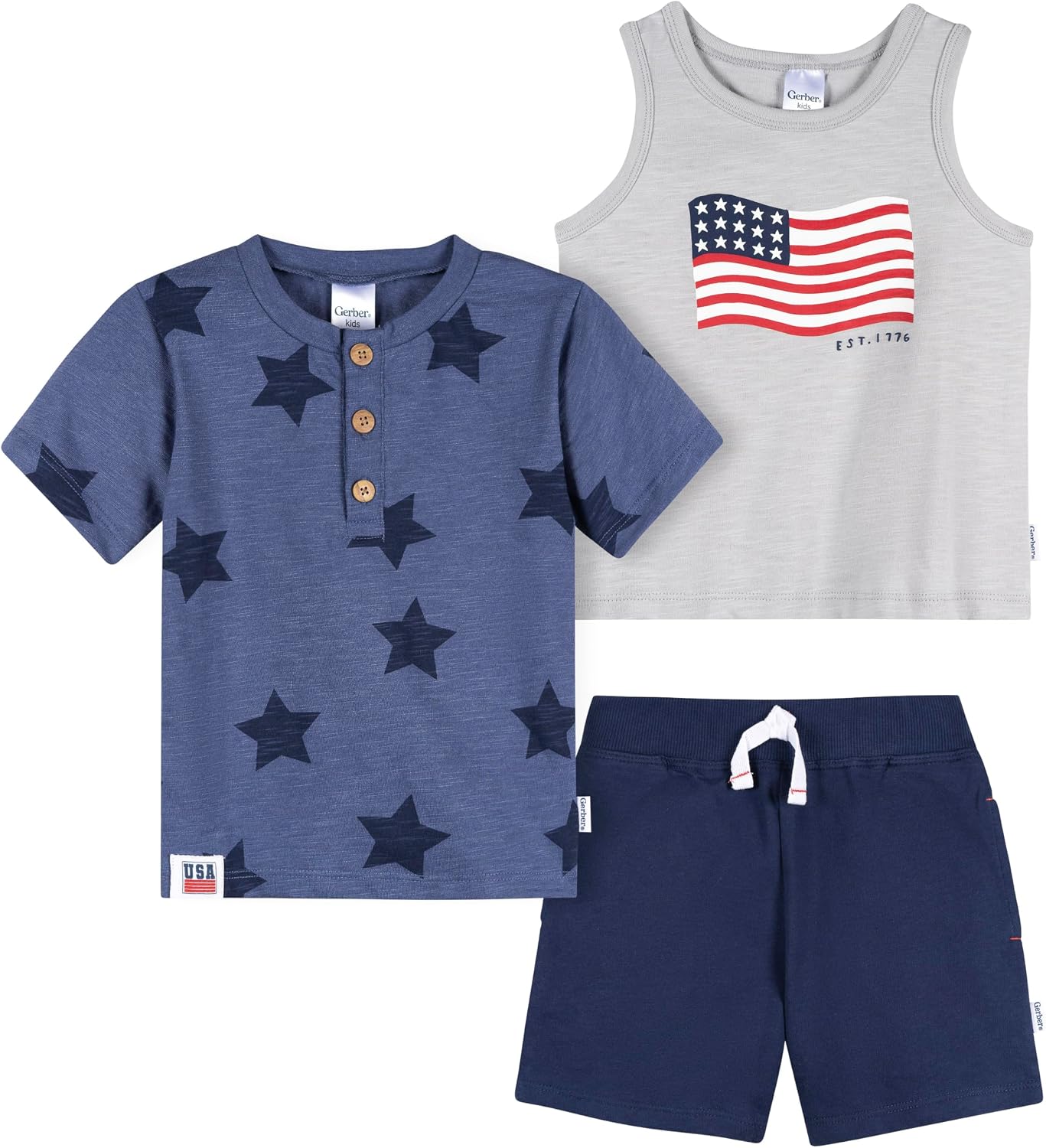 Thumbnail 5 de Gerber Baby Shirt and Shorts Set