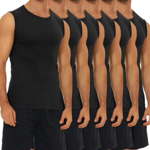Detalle de FALARY Unterhemden Herren – Slim Fit, 100% gekämmte Baumwolle
