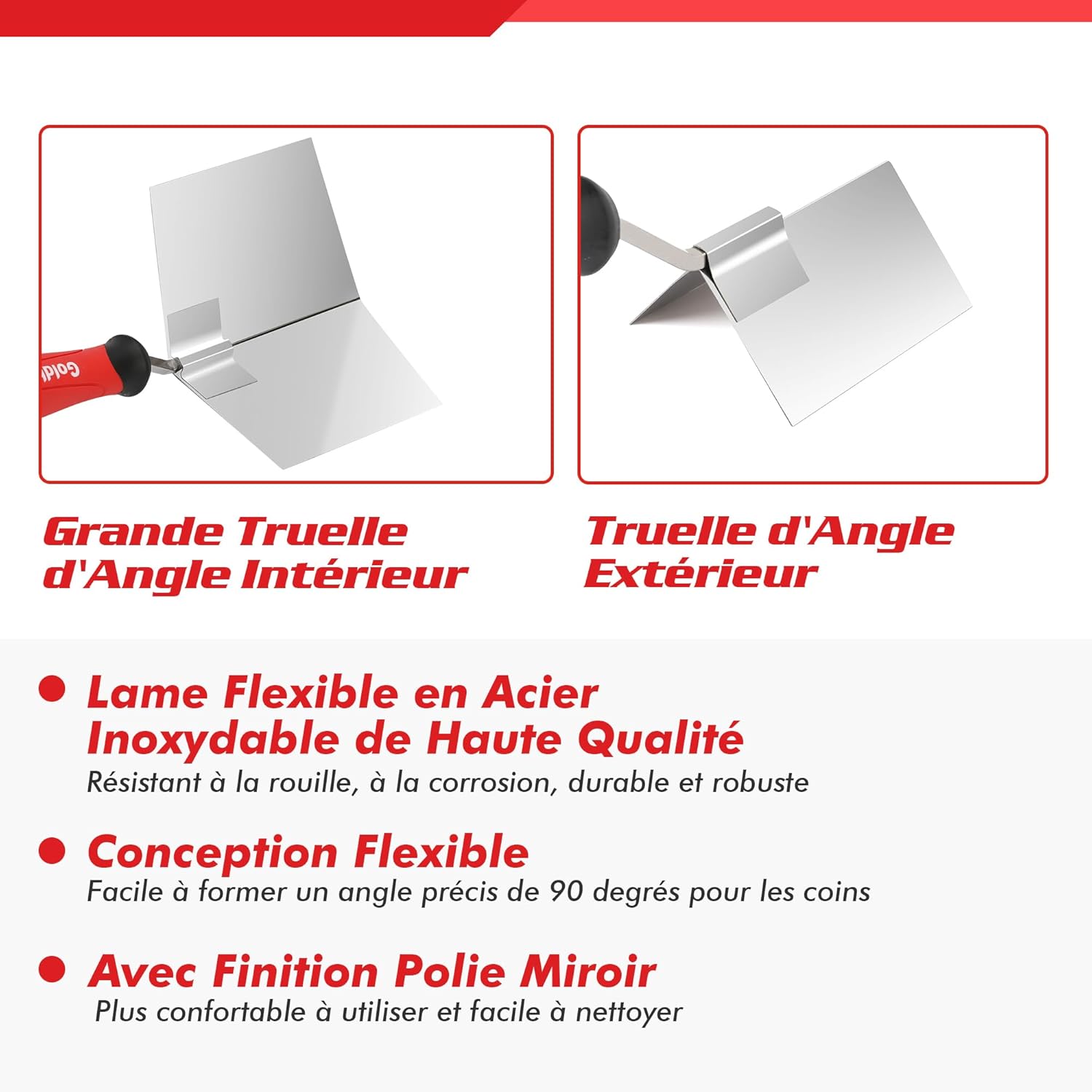 Detalle 2 de Goldblatt Truelles d’Angle lot 2 100×126 mm 🛠