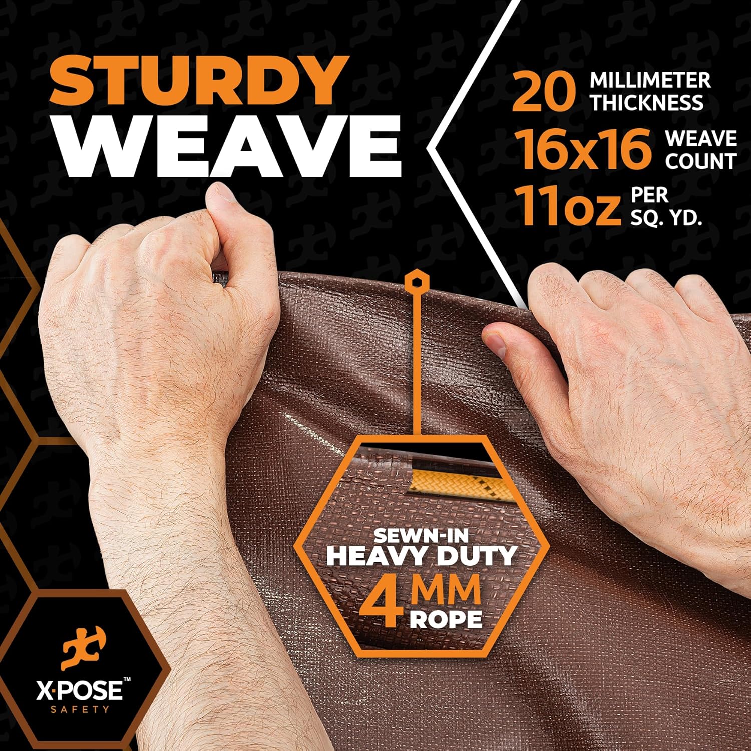 Thumbnail 5 de Xpose Safety 6' x 8' Ultra Heavy Duty Tarp (20 Mil) – All-Weather Waterproof Cover