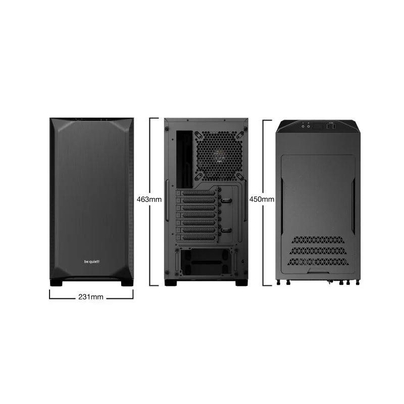 Detalle de be-quiet Pure Base 500 Cristal Templado USB 3.2 Negra