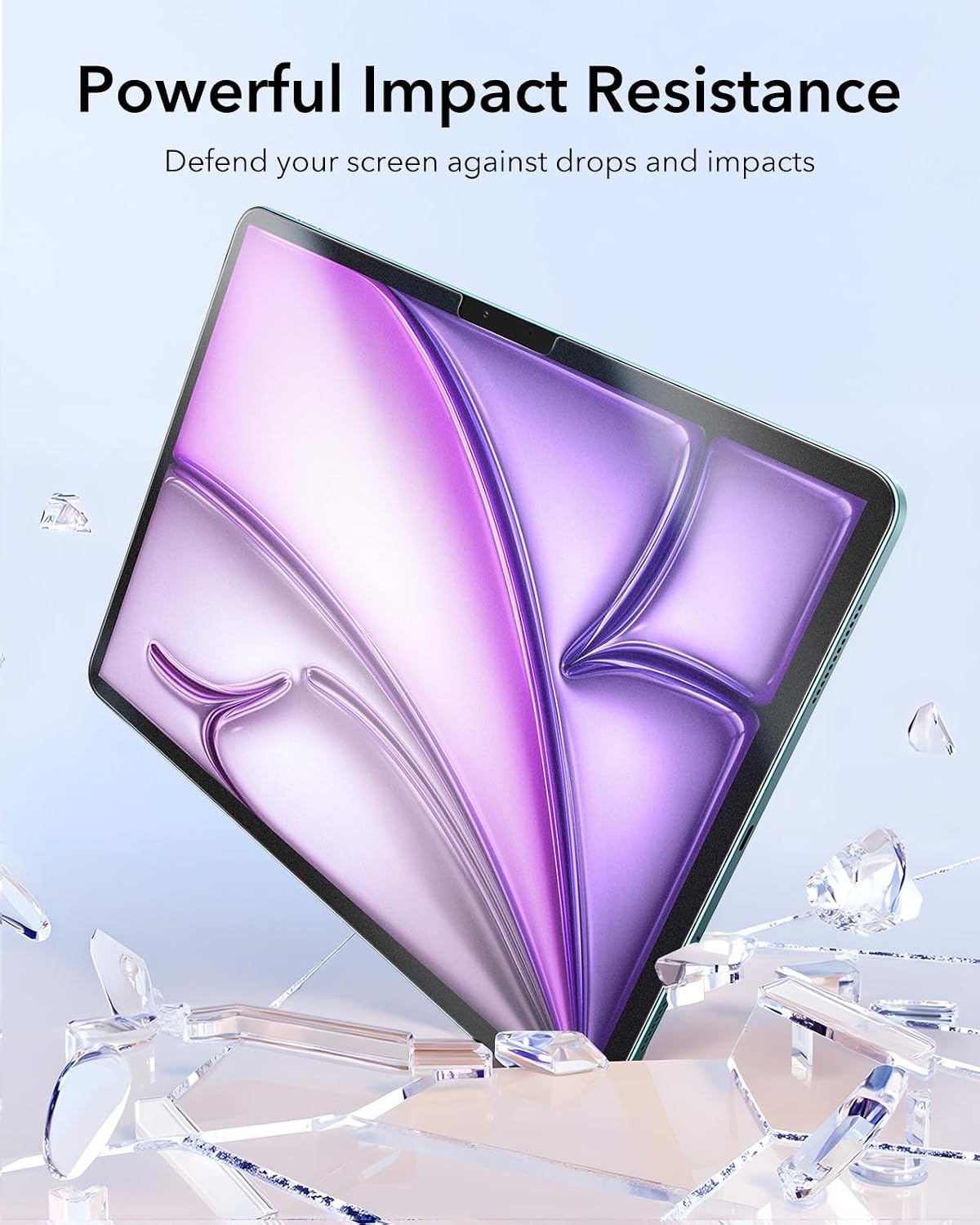Thumbnail 5 de ESR 2 Pack Paper-Feel Screen Protector for iPad Air 13 inch (M4/M3/M2) – Matte anti-glare tempered glass with alignment frame