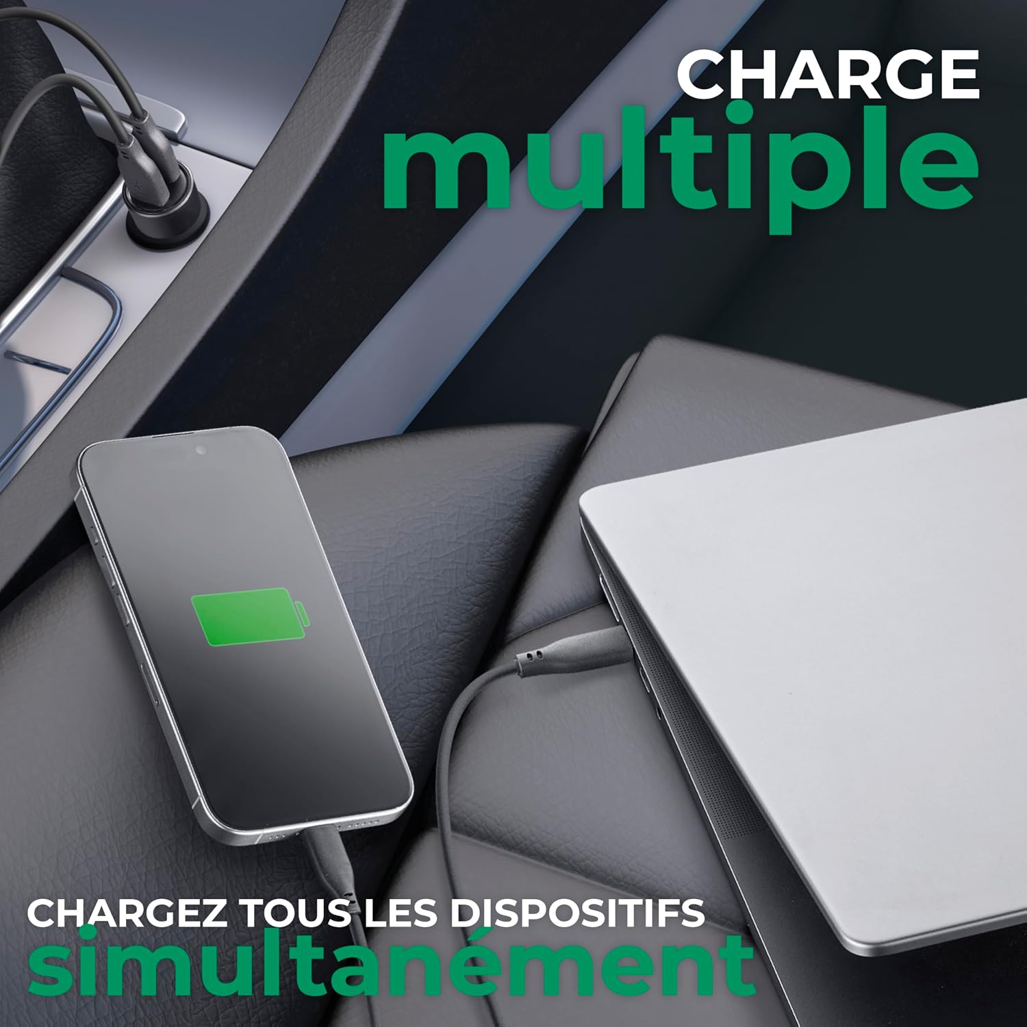 Detalle de Teknoll Chargeur Rapide 65 W pour voiture