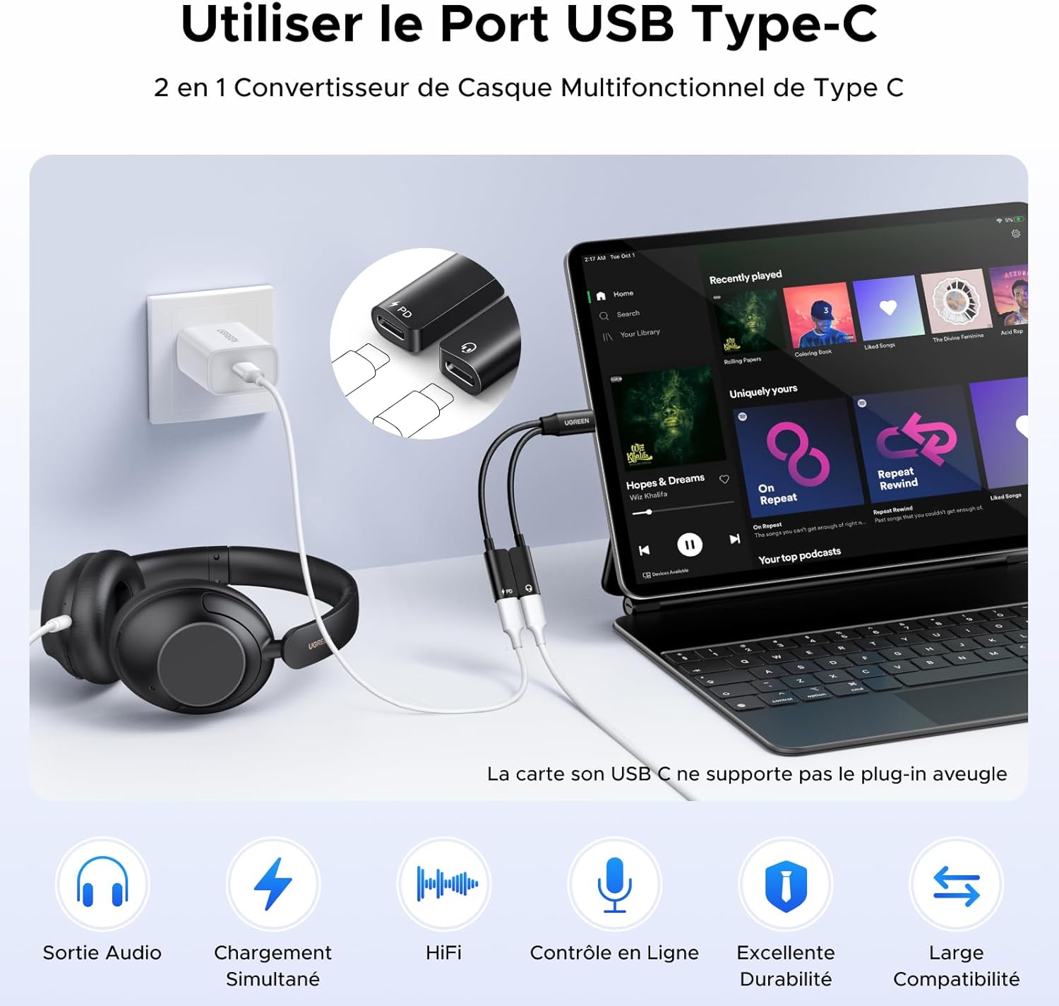 Thumbnail 1 de UGREEN Adaptateur USB C vers USB C 60 W