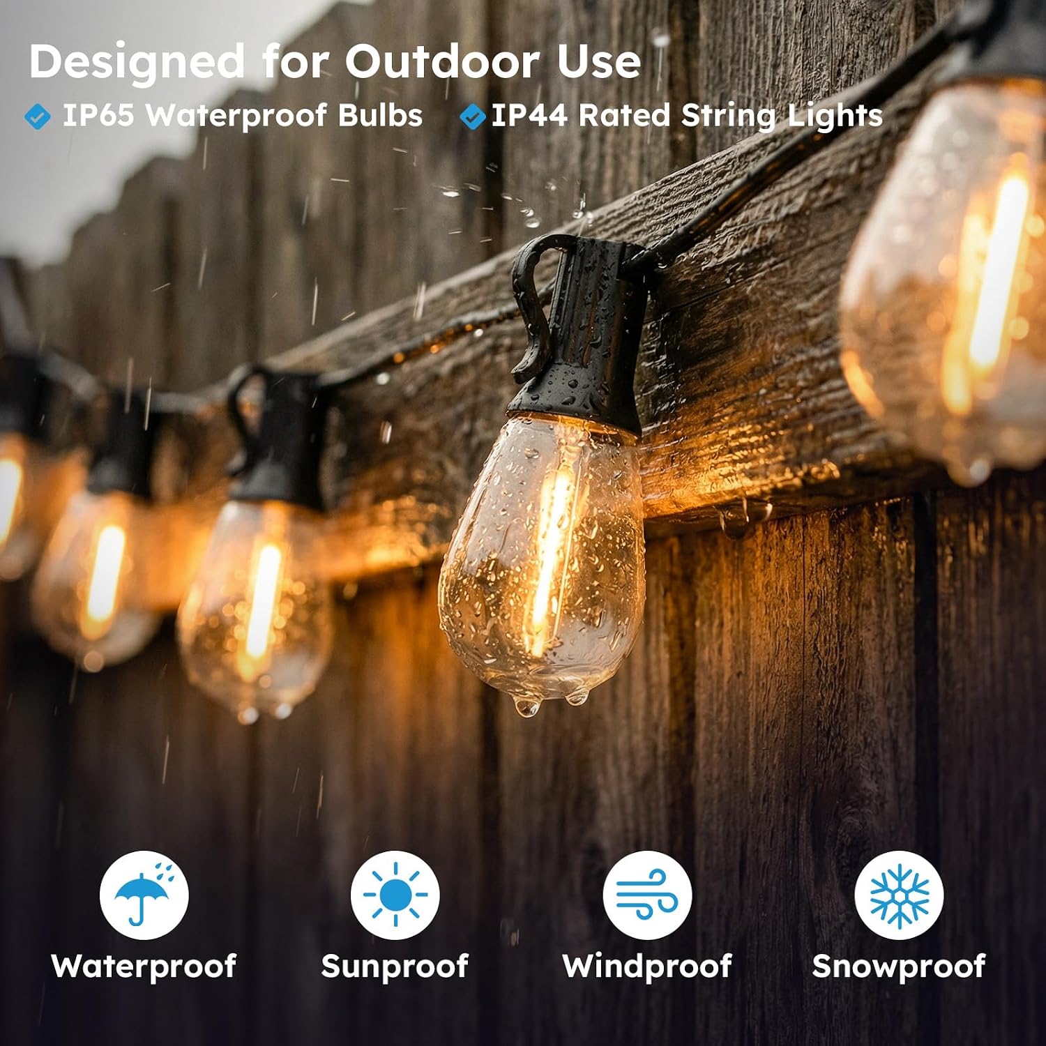 Detalle 2 de Outdoor String Lights, 200 ft