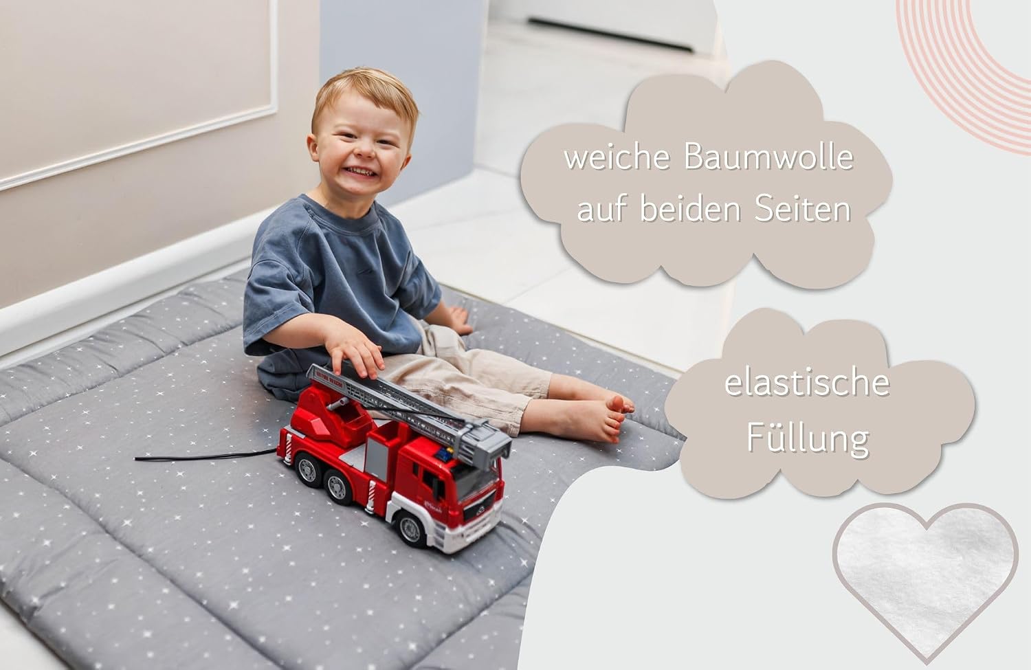 Detalle 1 de Krabbeldecke für Baby, faltbar und waschbar