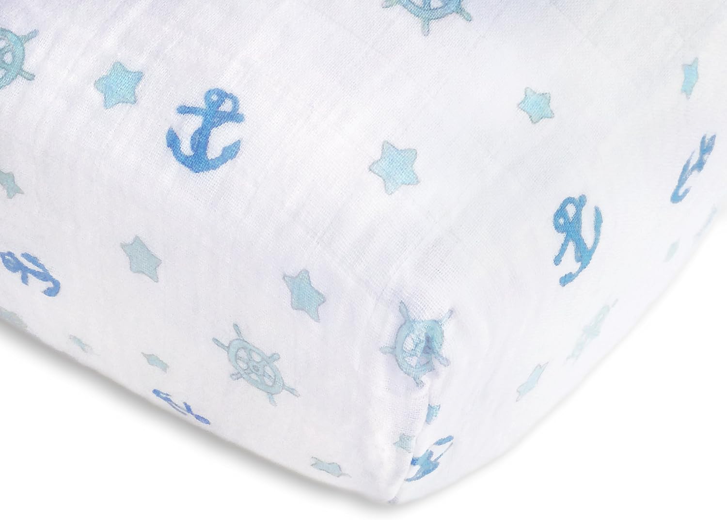 Detalle de SwaddleDesigns Fitted Crib Sheet, Cotton Muslin