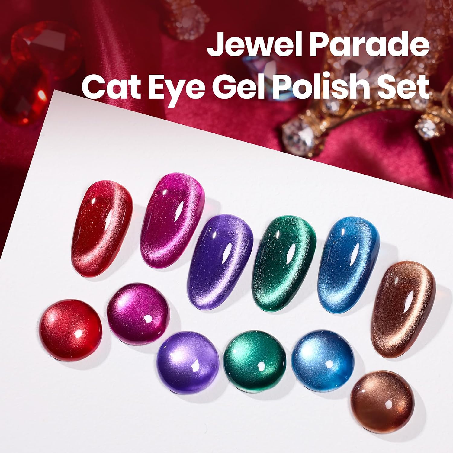 Thumbnail 1 de Beetles Jewel Parade Cat Eye Gel Polish Set 6-Color