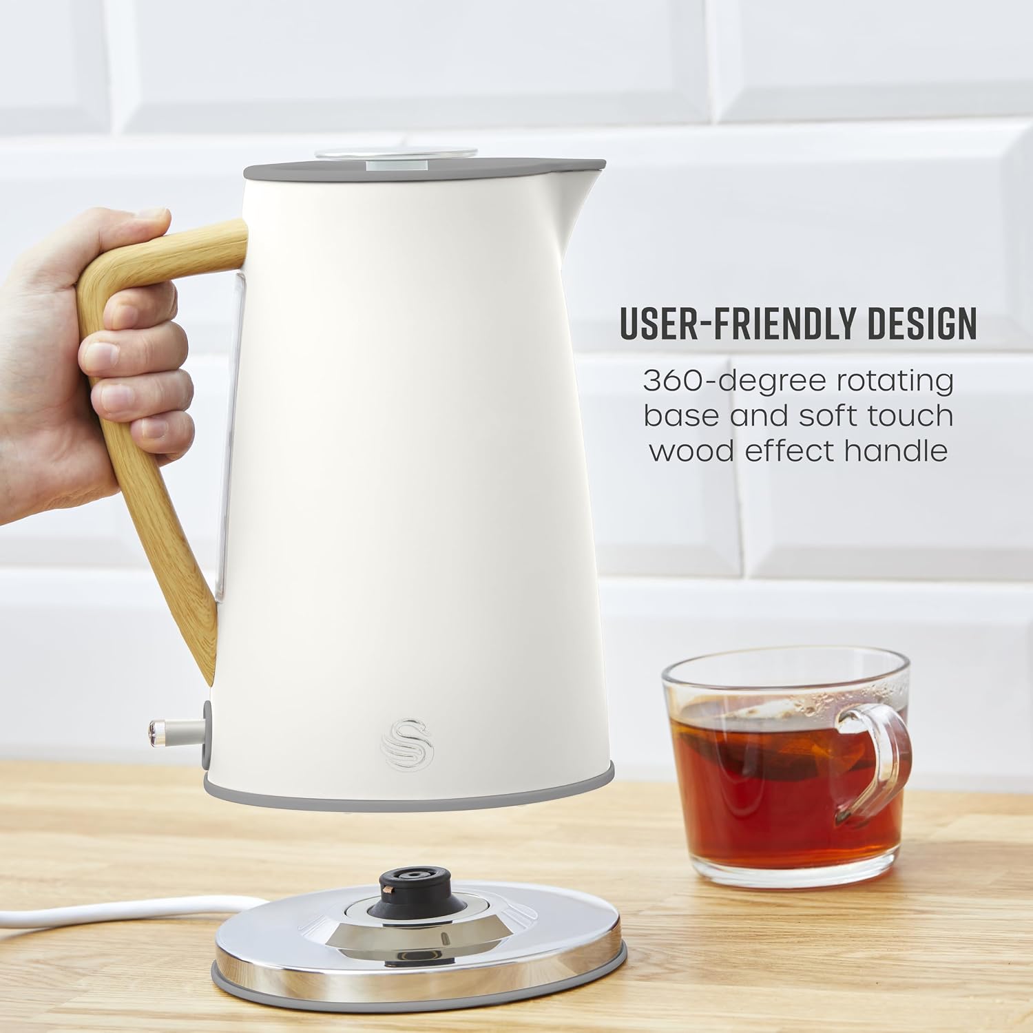 Thumbnail 4 de Swan SK14610WHTN 1.7L cordless jug kettle