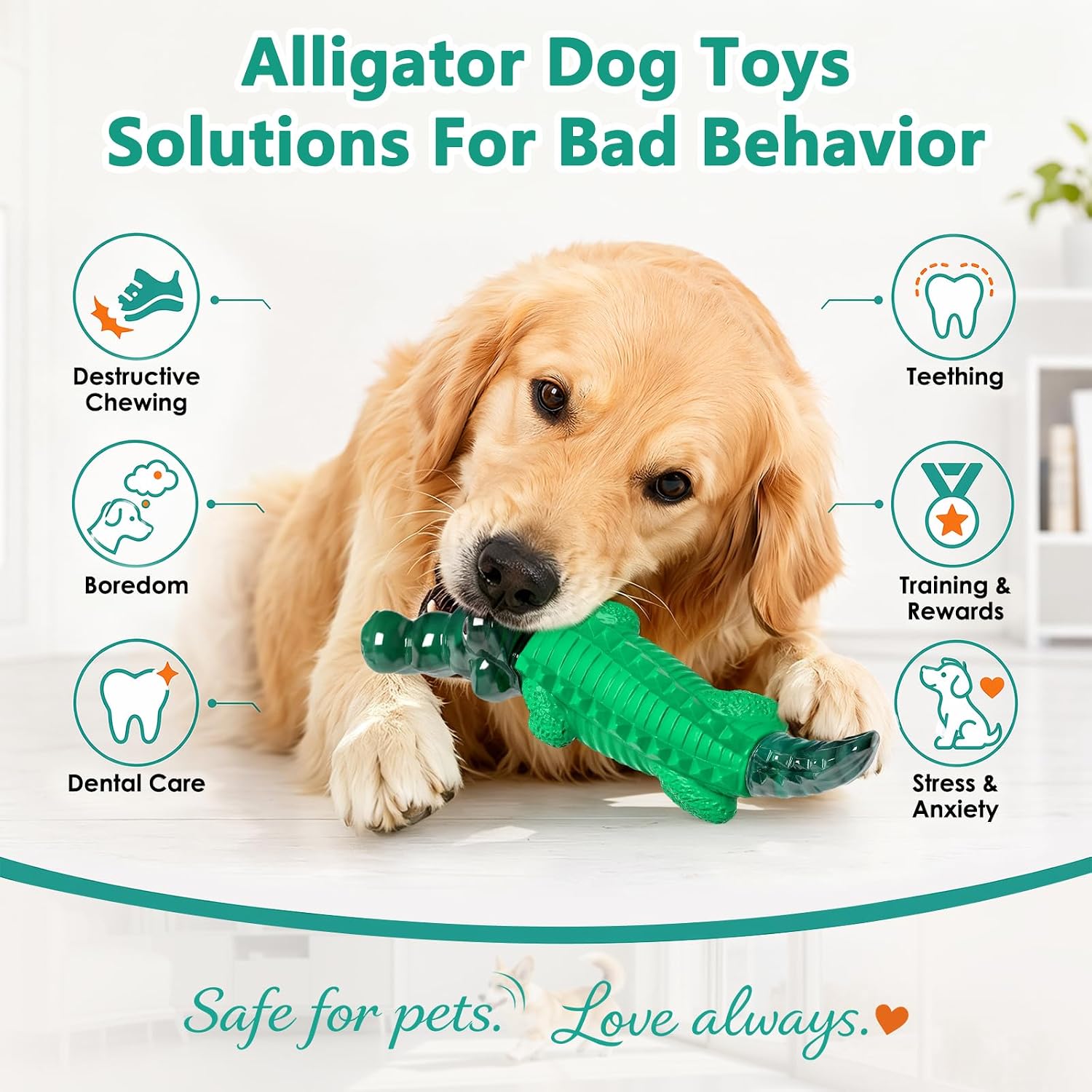 Detalle 2 de Fuufome 001 Alligator Dog Chew Toy, Nylon and Rubber, Milk-Scented