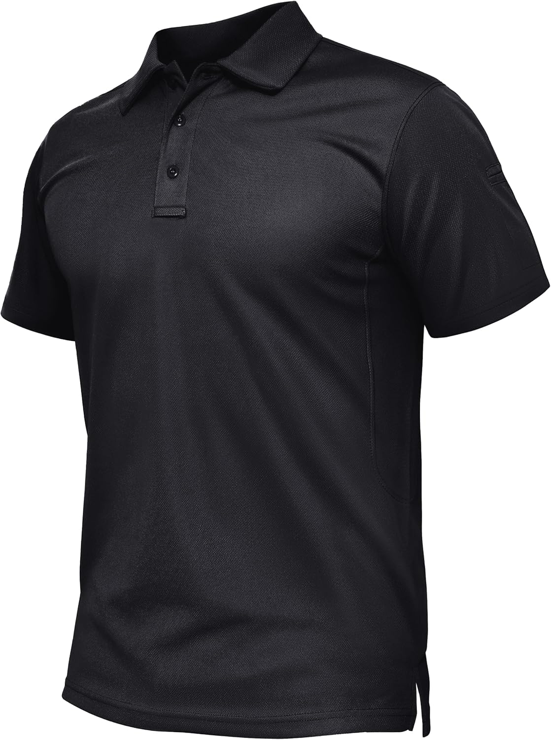 Detalle de TACVASEN Men’s Breathable Golf Polo Shirt (Quick Dry) – Lightweight short-sleeve performance polo