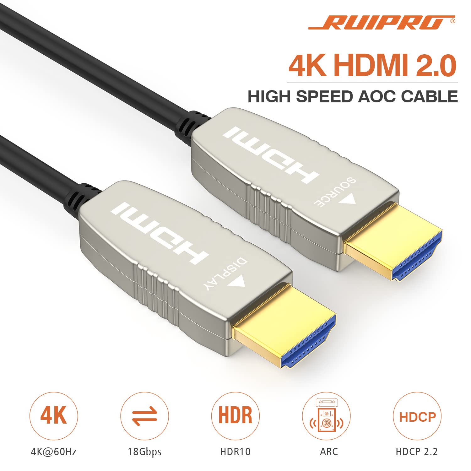 Thumbnail 1 de RUIPRO 4K Glasfaser HDMI Kabel 5 m – ultradünn, flexibel und zukunftssicher