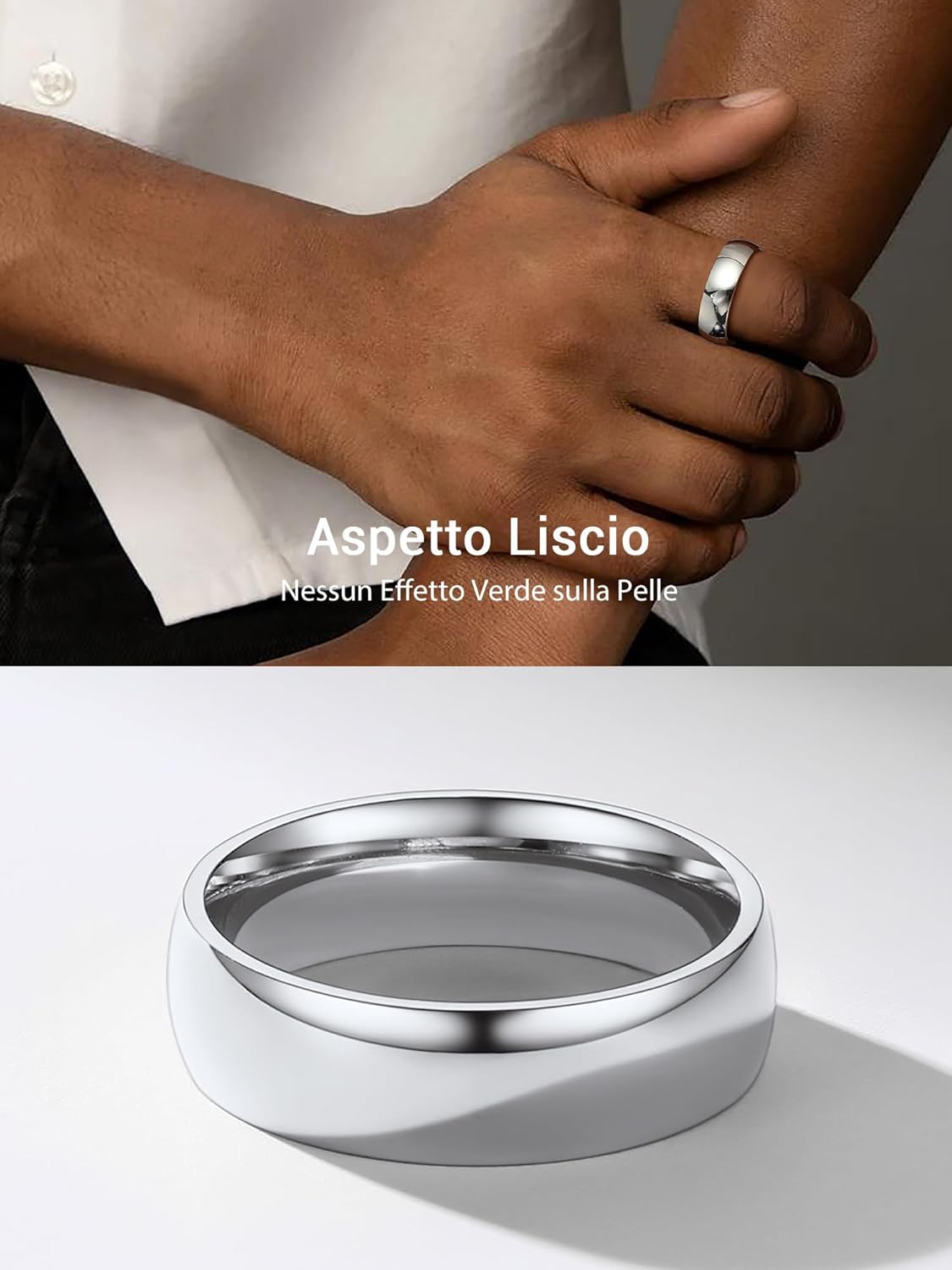Thumbnail 4 de Anello unisex PROSTEEL in acciaio inox con incisione personalizzabile, finitura sabbiata (oro 18K placcato o nero) – confezione regalo