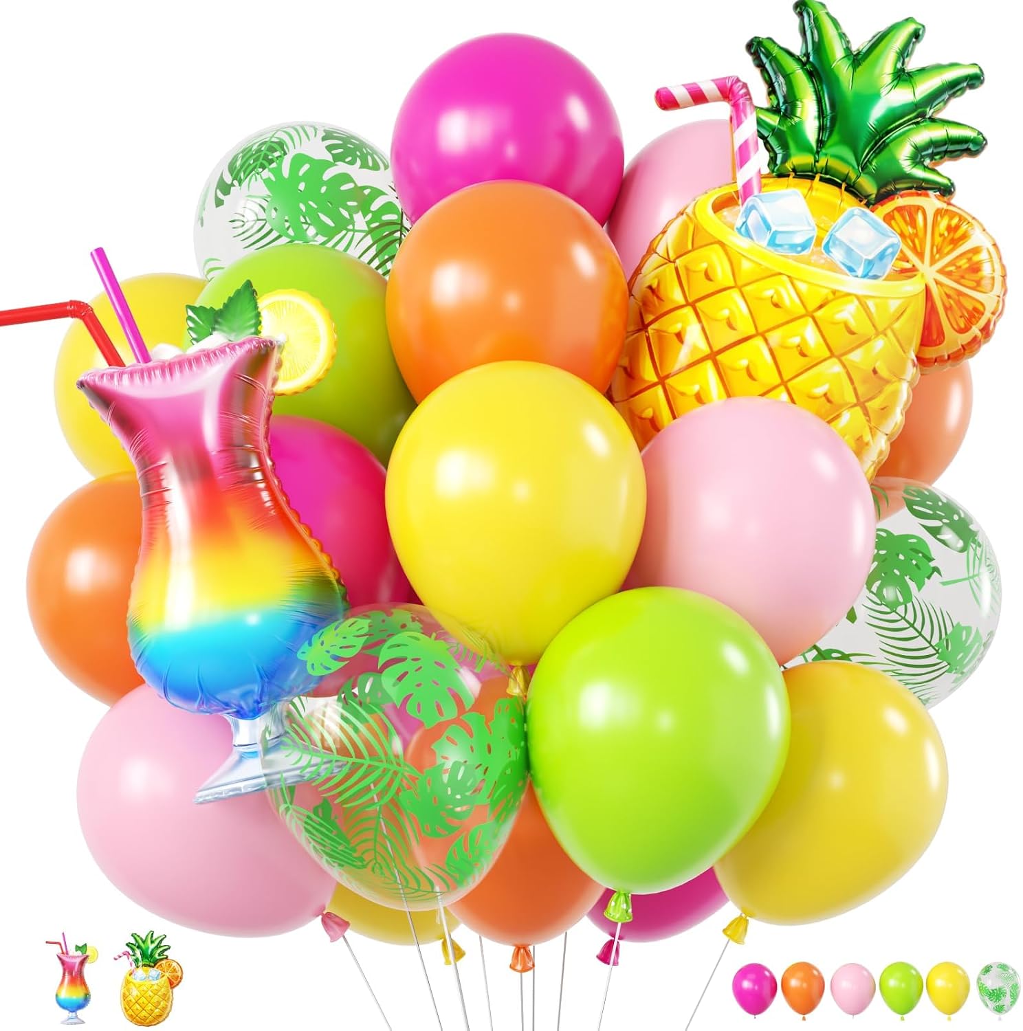 Detalle de Tropical balloon kit, 12-inch