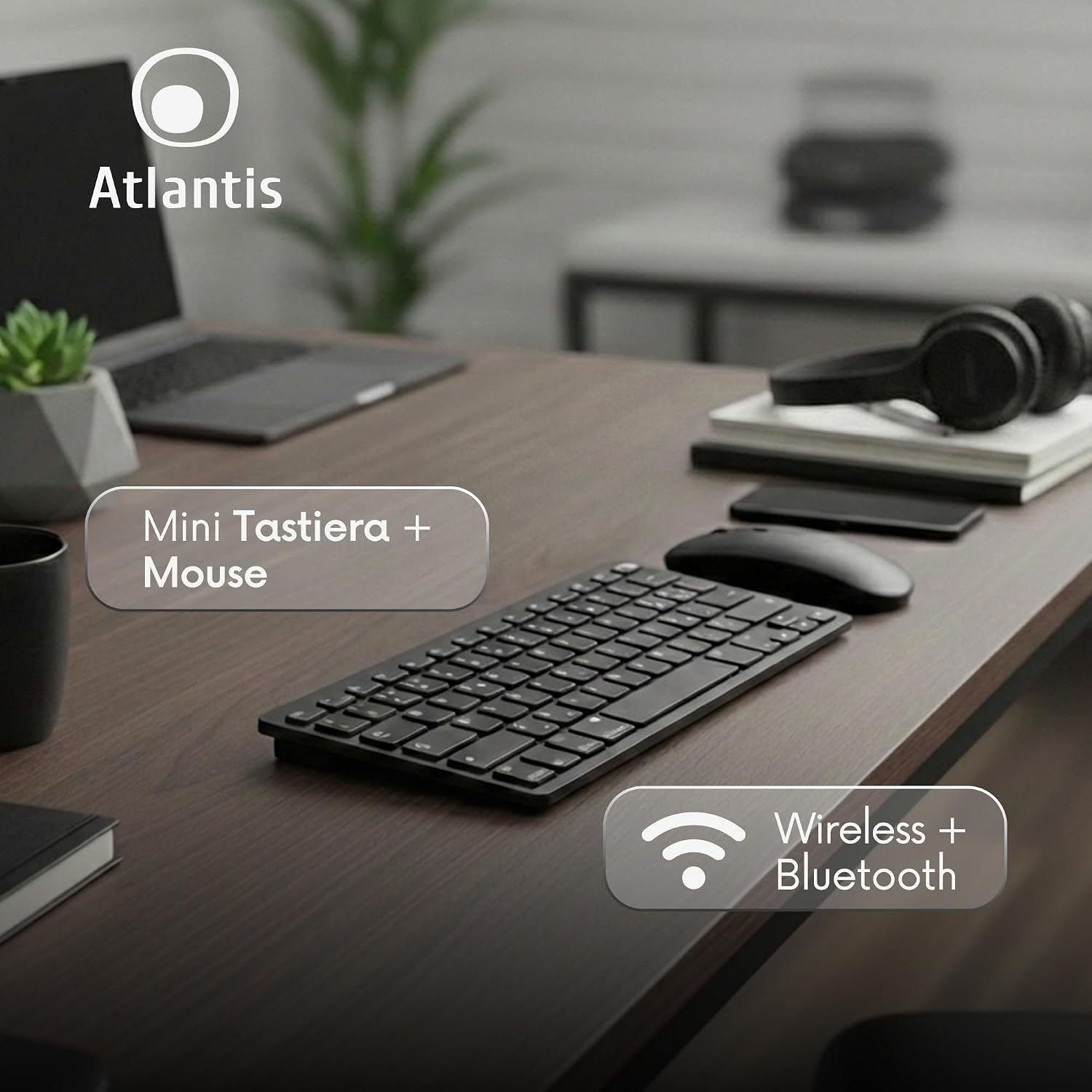 Thumbnail 2 de Atlantis Argo 900Pro Combo Kit: mini-toetsenbord en muis, Italiaanse QWERTY