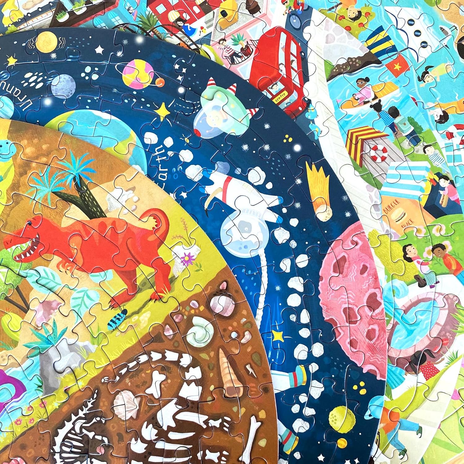 Thumbnail 6 de boppi Round World Map Jigsaw Puzzle for Kids, 150 Pieces