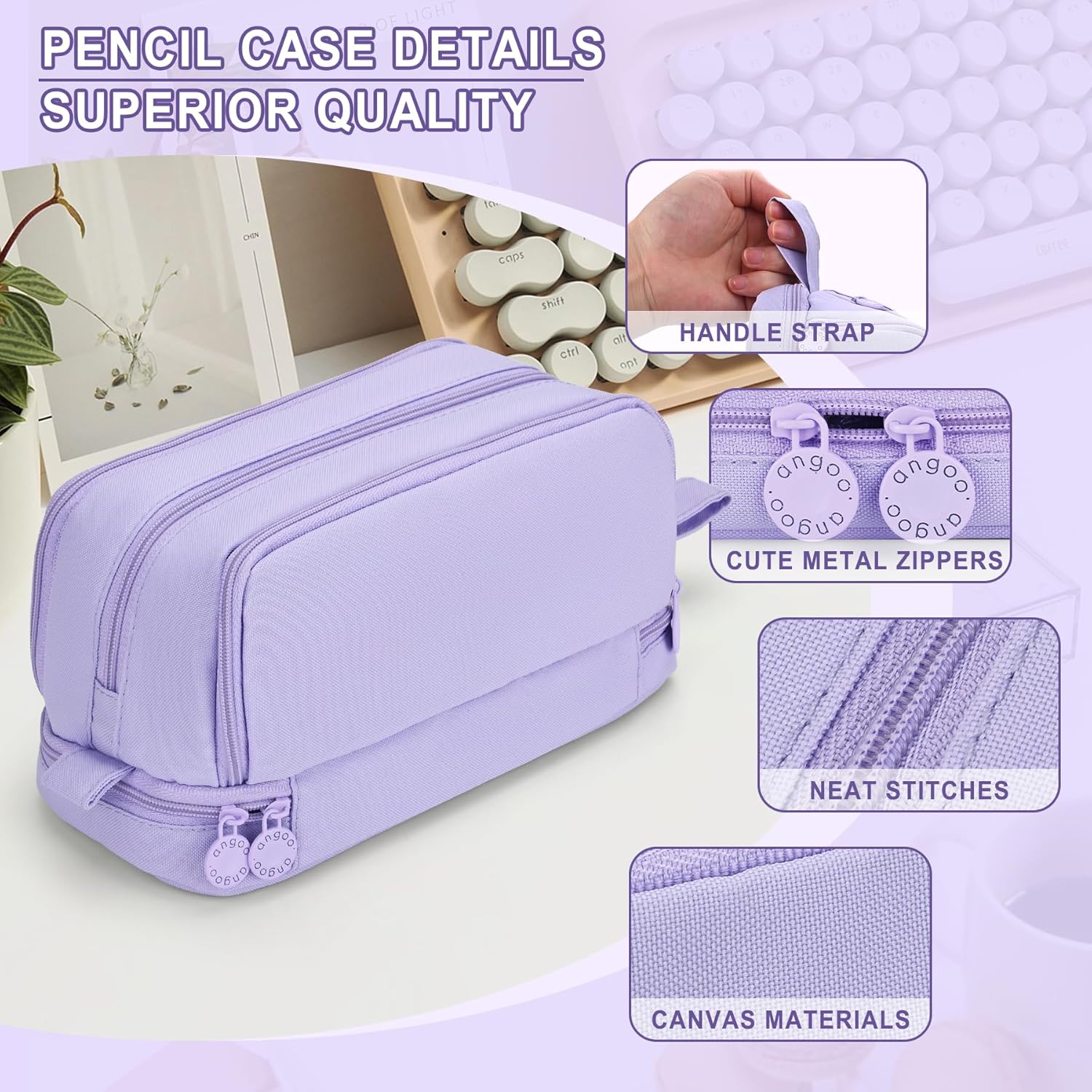 Thumbnail 4 de Sciphylia Astuccio Grande Capacità con 4 Scomparti: versatilità e ordine per scuola, ufficio e viaggi