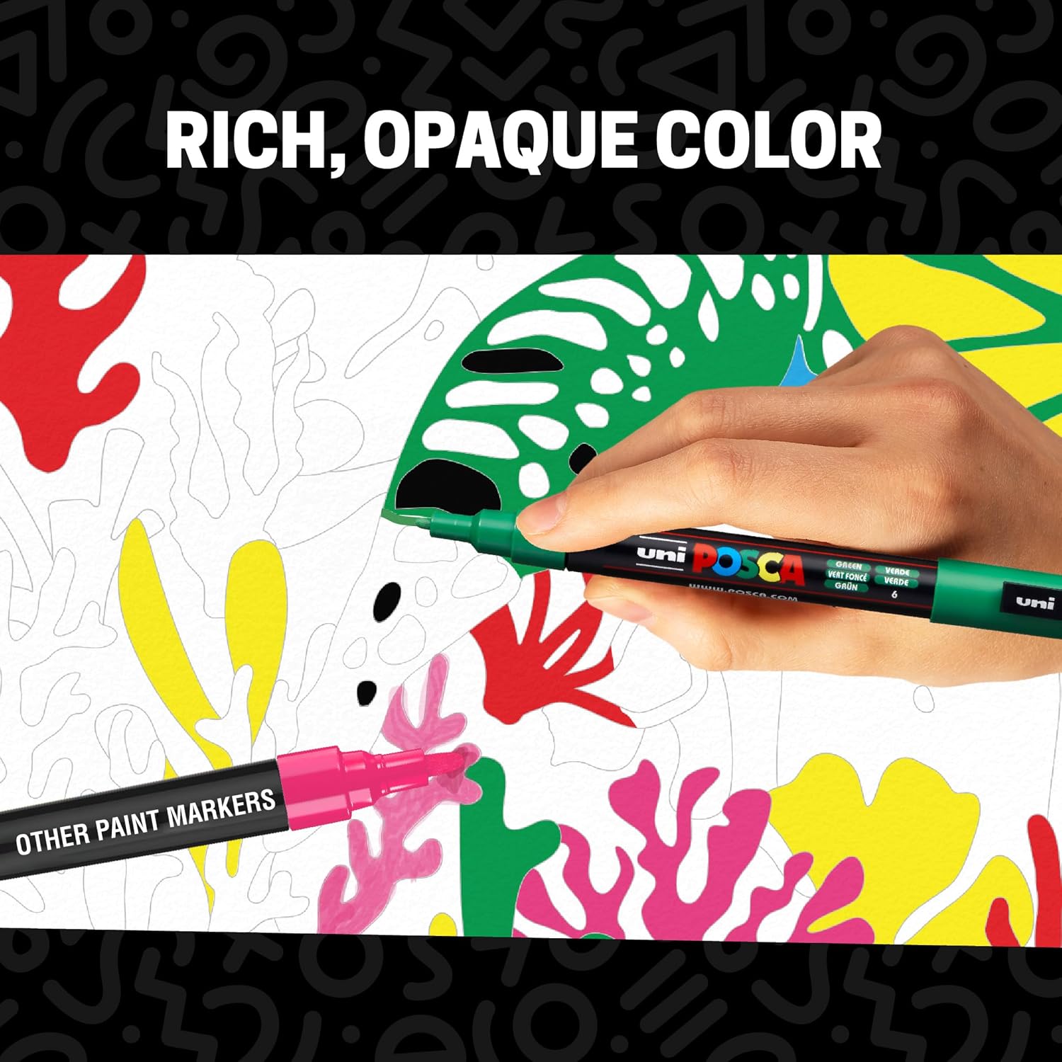 Detalle de POSCA Acrylic Paint Markers, 3M Fine Point