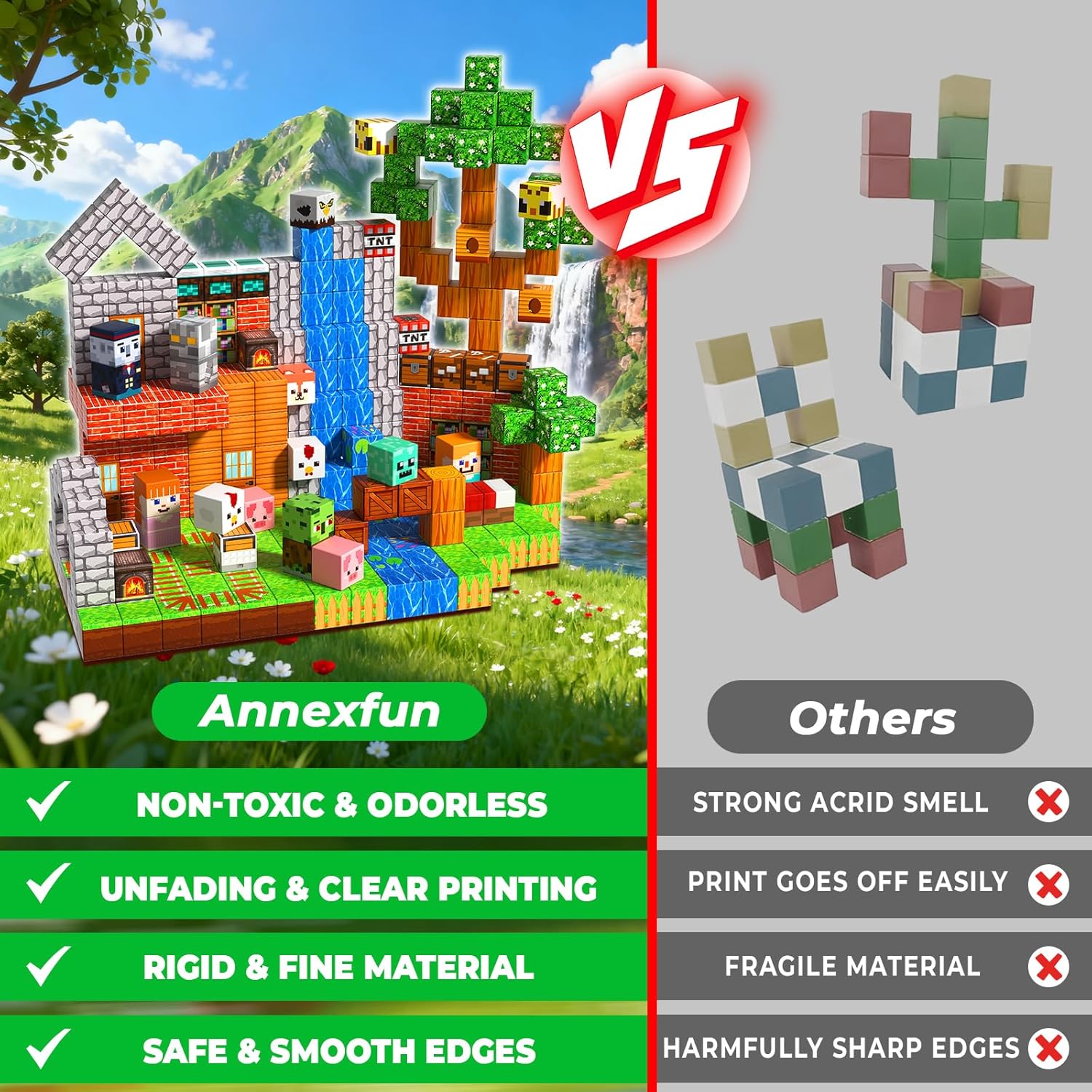 Thumbnail 3 de Annexfun 300 PCS Magnetic Blocks for Kids 🧲