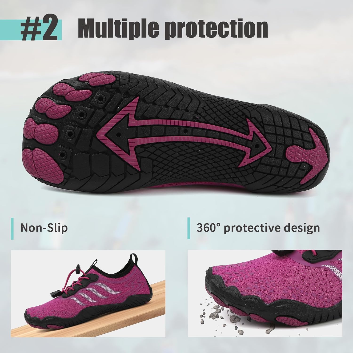 Detalle 2 de Water Shoes for All: Unisex Quick-Dry Barefoot Style — Efficient, Flexible Pool and Beach Footwear