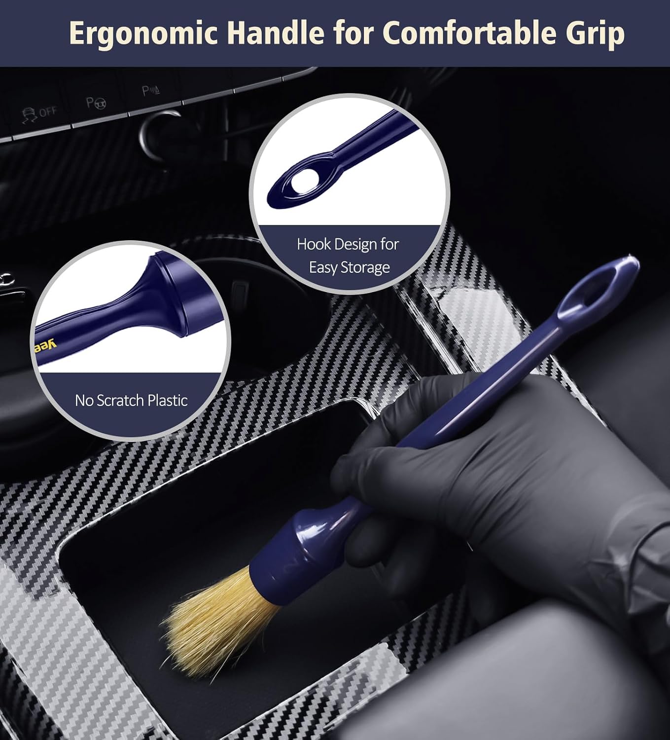 Detalle de YeewayVeh detailing brush set 3 pack