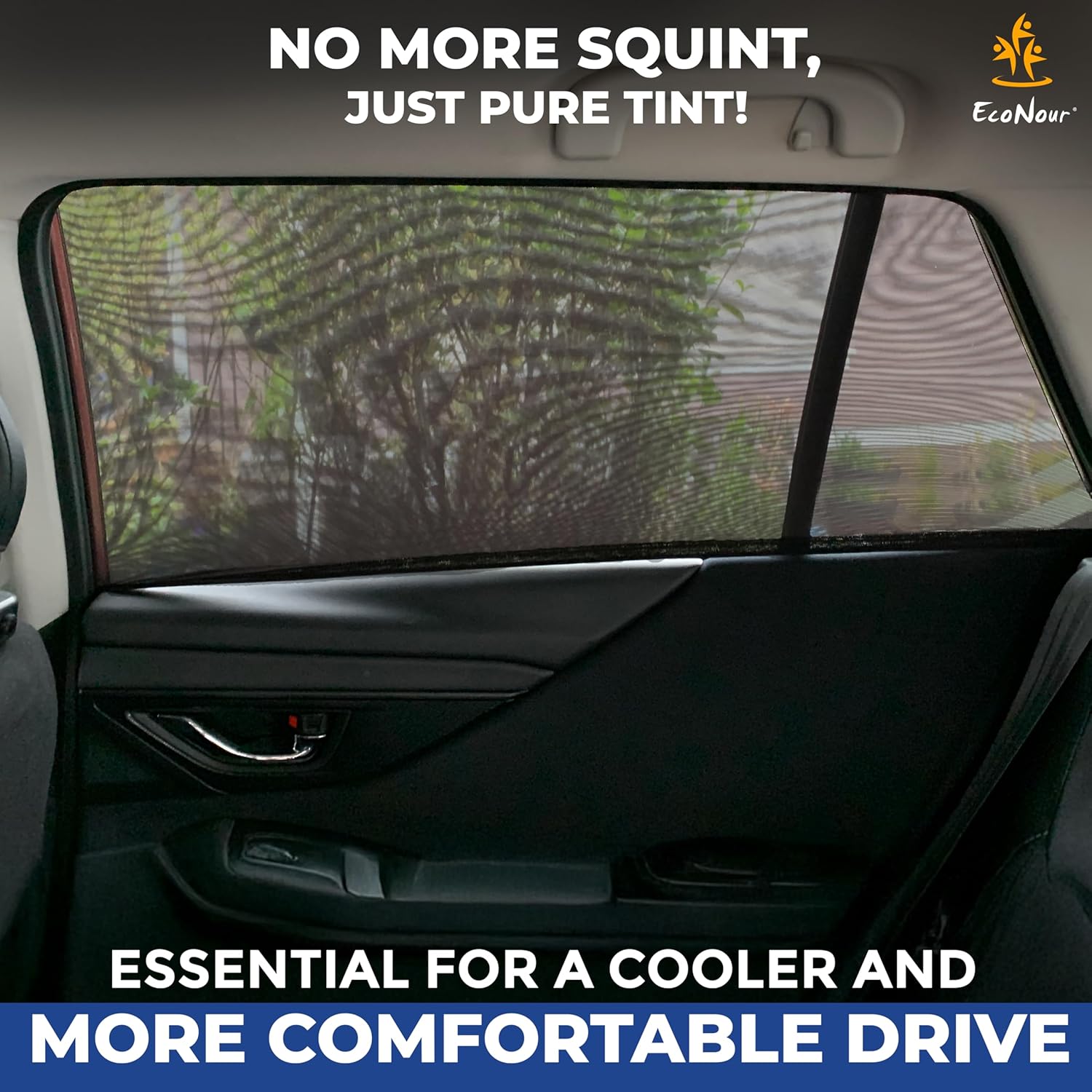 Thumbnail 6 de EcoNour Car Window Screens for Camping (Pack of 2) – 16"x30" Medium, 100% Bug/UV Protection