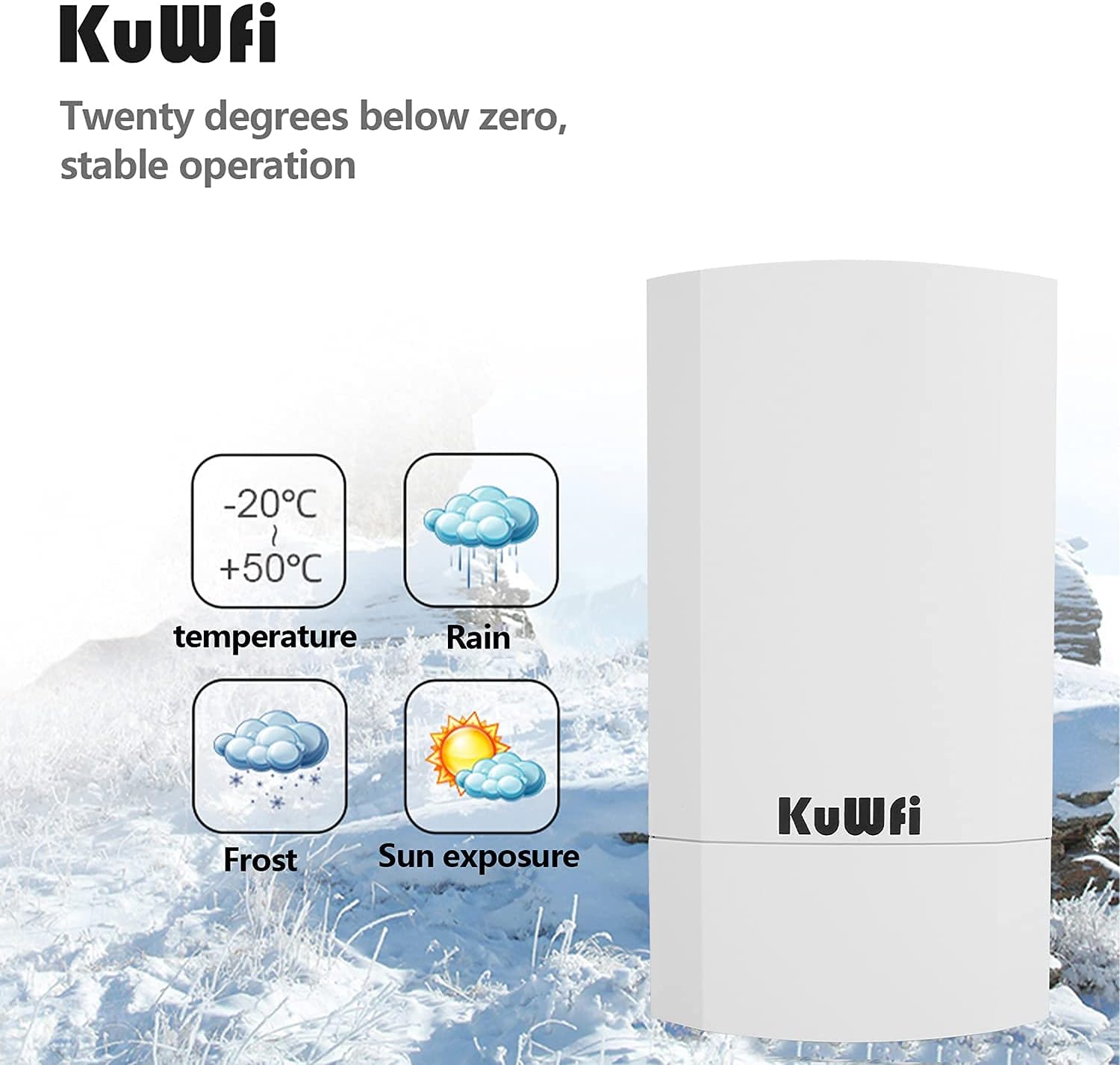 Thumbnail 2 de KuWFi CPE70R Accesso Point esterno wireless 300 Mbps con bridge PTP/PTMP fino a 1 km