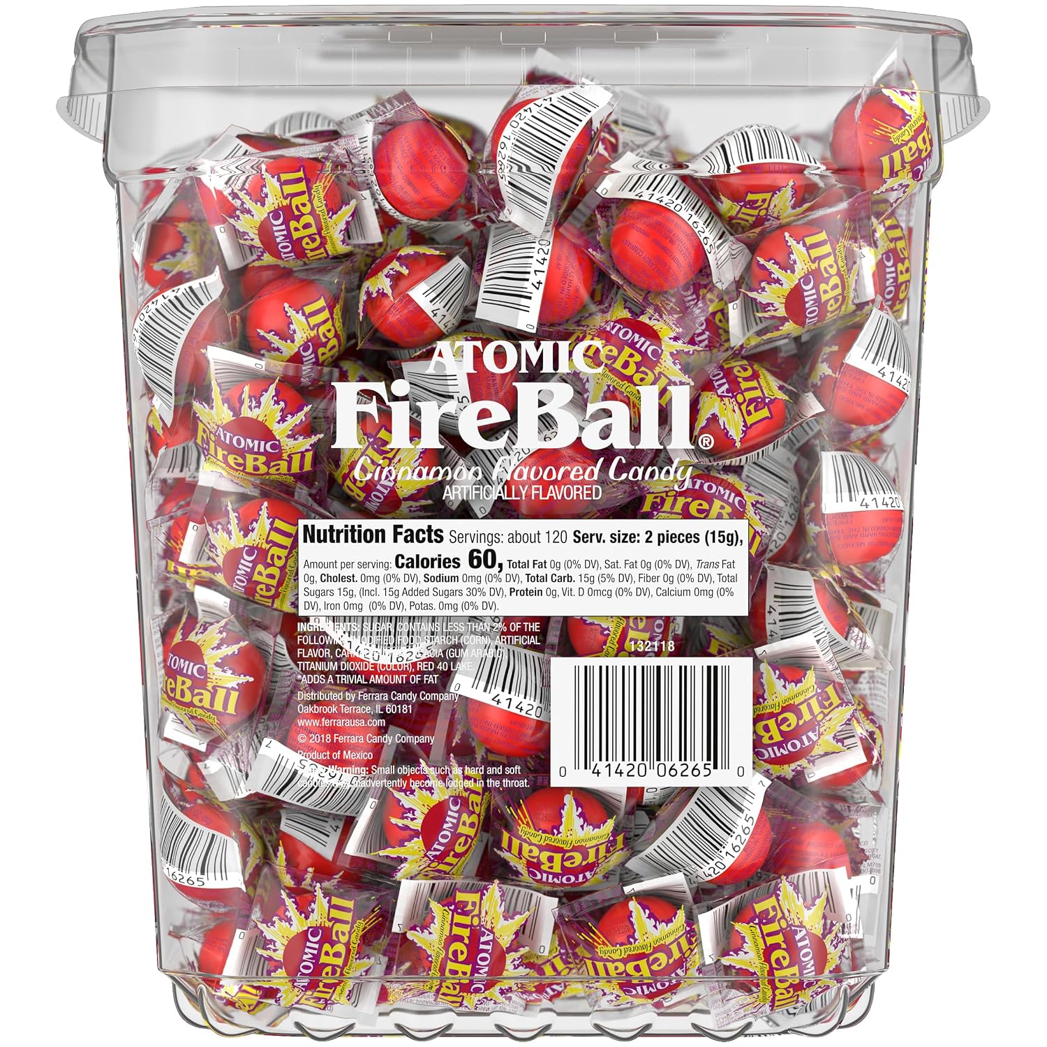 Thumbnail 6 de Ferrara 05290 Atomic Fireball Cinnamon Hard Candy, 240 Count, Individually Wrapped