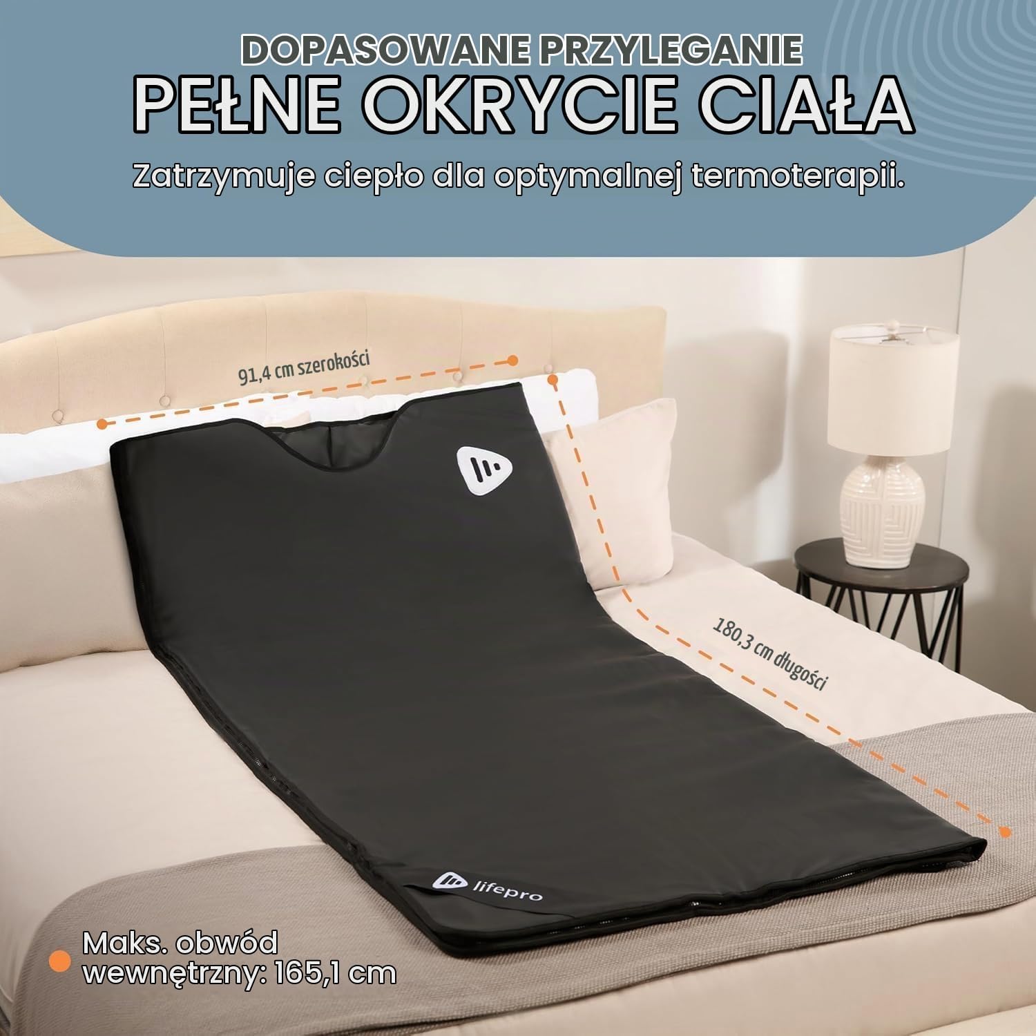Thumbnail 4 de LifePro Rejuvawrap LP-RJVWR-BLK – koc do sauny na podczerwień 25–80°C
