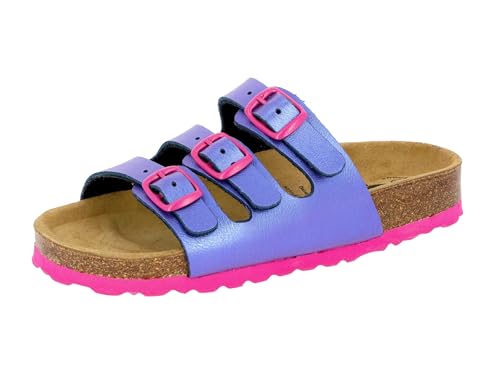 Detalle de Lico Mädchen Bioline Kids Pantoletten – Lila Pink, Größe 37 EU