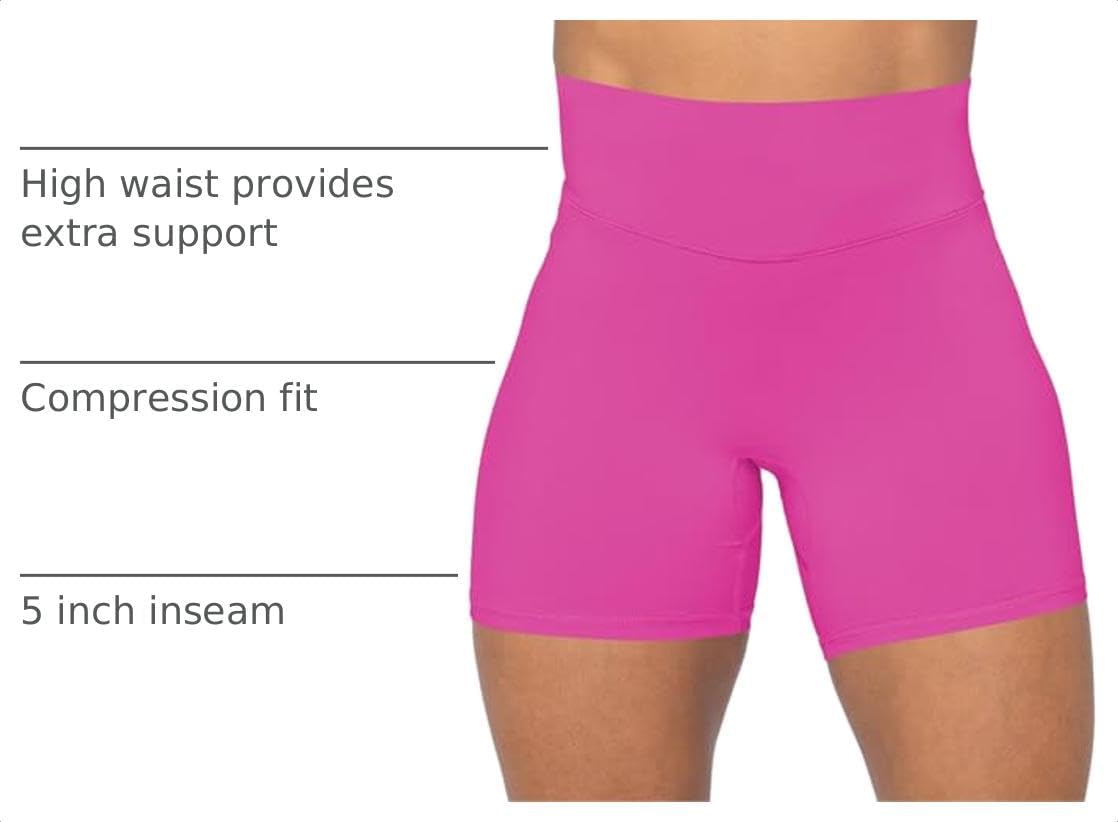 Detalle 2 de Sunzel No Front Seam High Waist Biker Shorts for Women (Squat Proof Yoga & Gym)