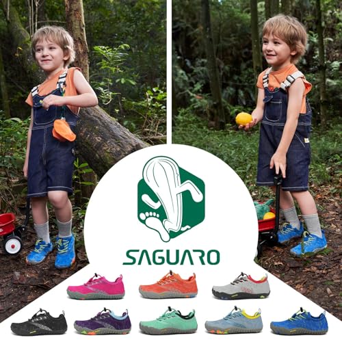 Detalle 2 de SAGUARO Barefoot Zapatillas de Trail para Niños — Azul, 36 EU