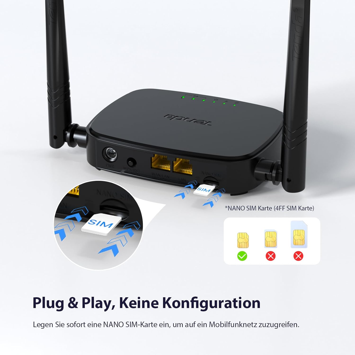 Thumbnail 3 de Tenda 4G03 Pro LTE Router 150 Mbit/s