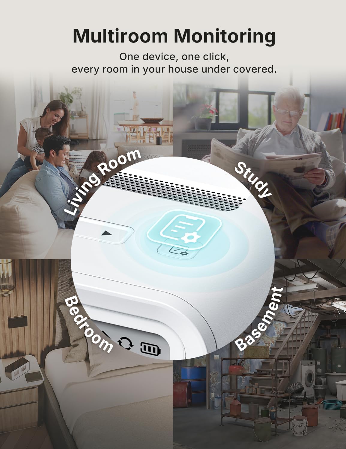 Detalle 1 de X-Sense XR0B-SR Radon Detector with Audible and Visual Alerts, 99 Reports