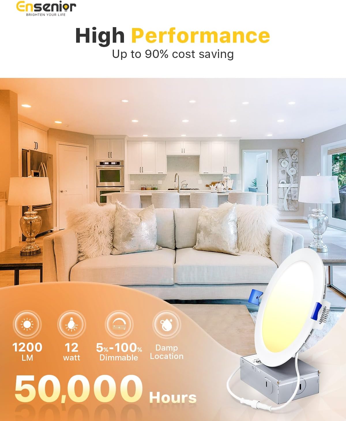 Thumbnail 2 de Ensenior 6 Inch LED Recessed 1200LM