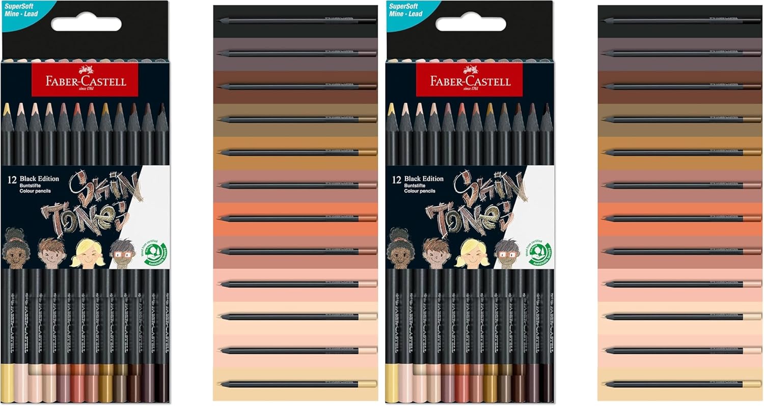 Thumbnail 6 de Faber-Castell Black Edition 100-teiliges Buntstift-Set in Kartonbox – brillante Farben auf hellen und dunklen Papieren