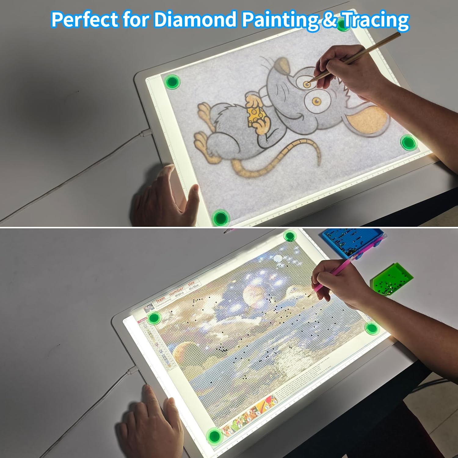 Thumbnail 5 de Phylosal Magnetic A3 Light Pad (A3) – super bright light box for tracing, drawing & diamond art